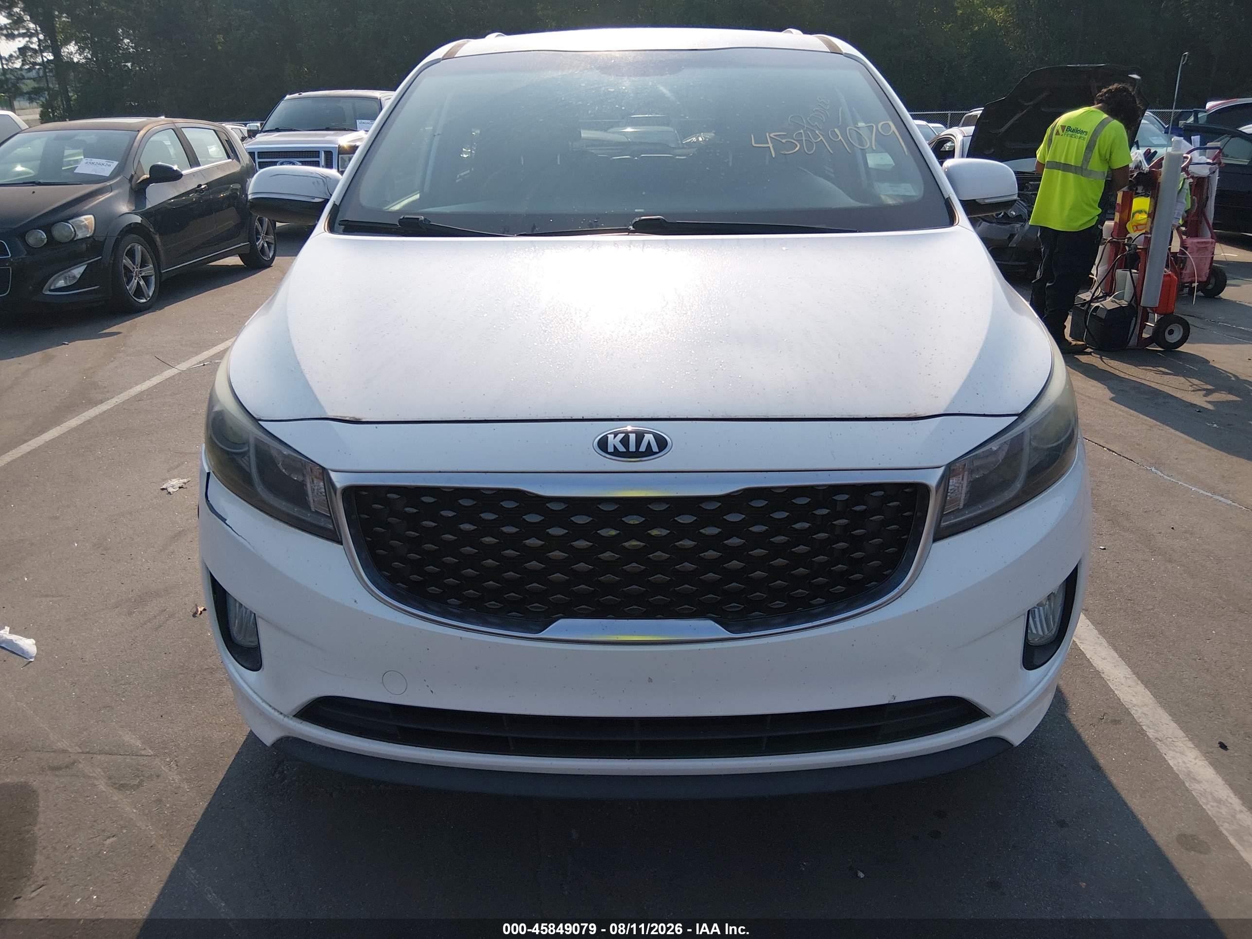 2015 Kia Sedona Ex White vin: KNDMC5C12F6025935