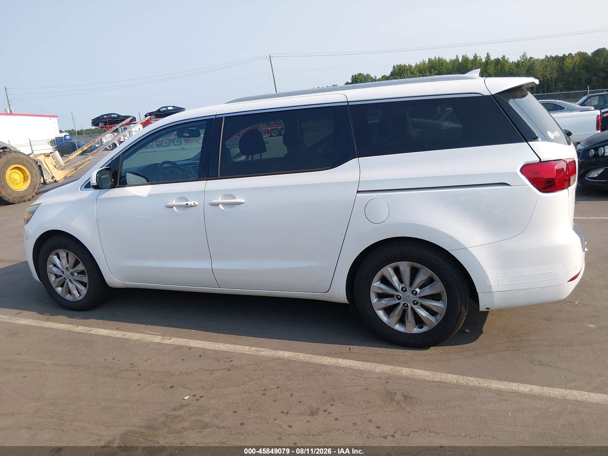 2015 Kia Sedona Ex White vin: KNDMC5C12F6025935