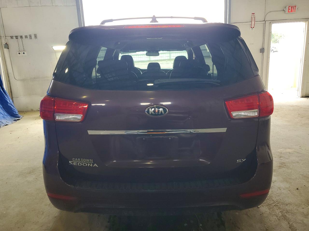 2015 Kia Sedona Sx Burgundy vin: KNDMC5C12F6037843