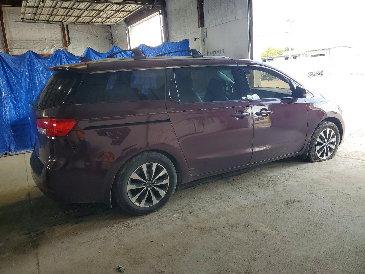 2015 Kia Sedona Sx Burgundy vin: KNDMC5C12F6037843