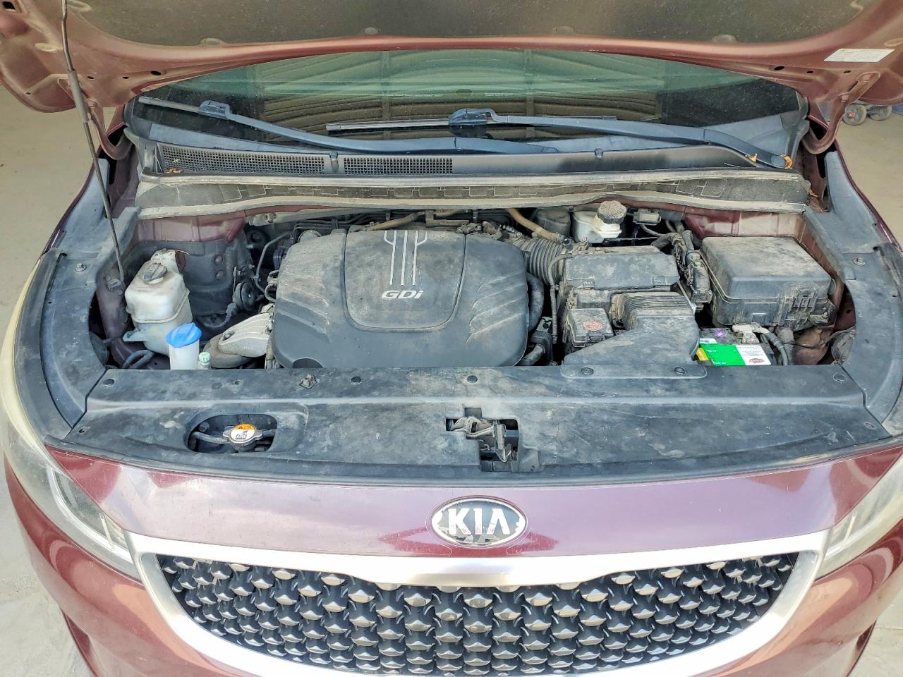 2015 Kia Sedona Sx Burgundy vin: KNDMC5C12F6037843
