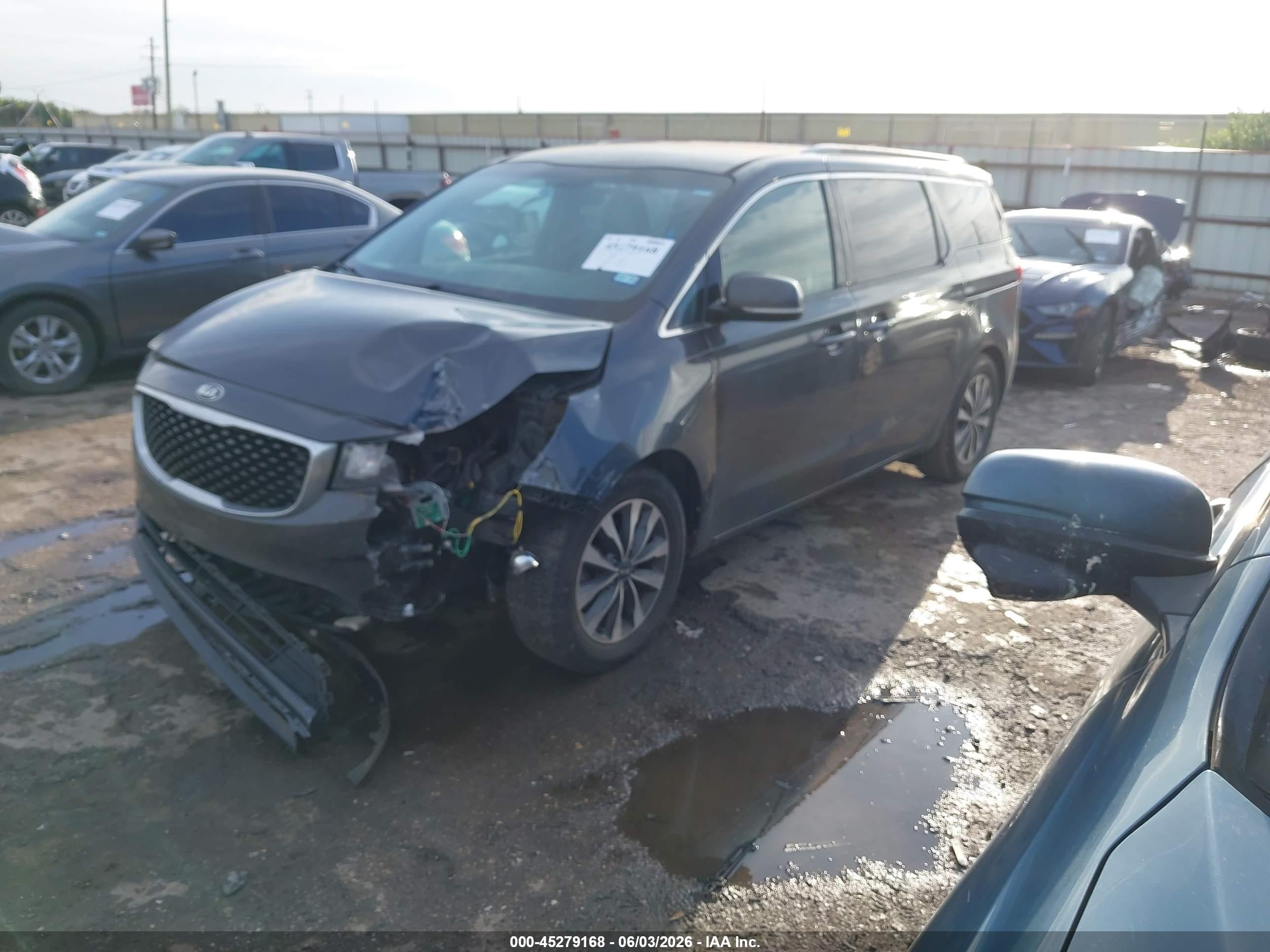 2015 Kia Sedona Sx Gray vin: KNDMC5C12F6039348