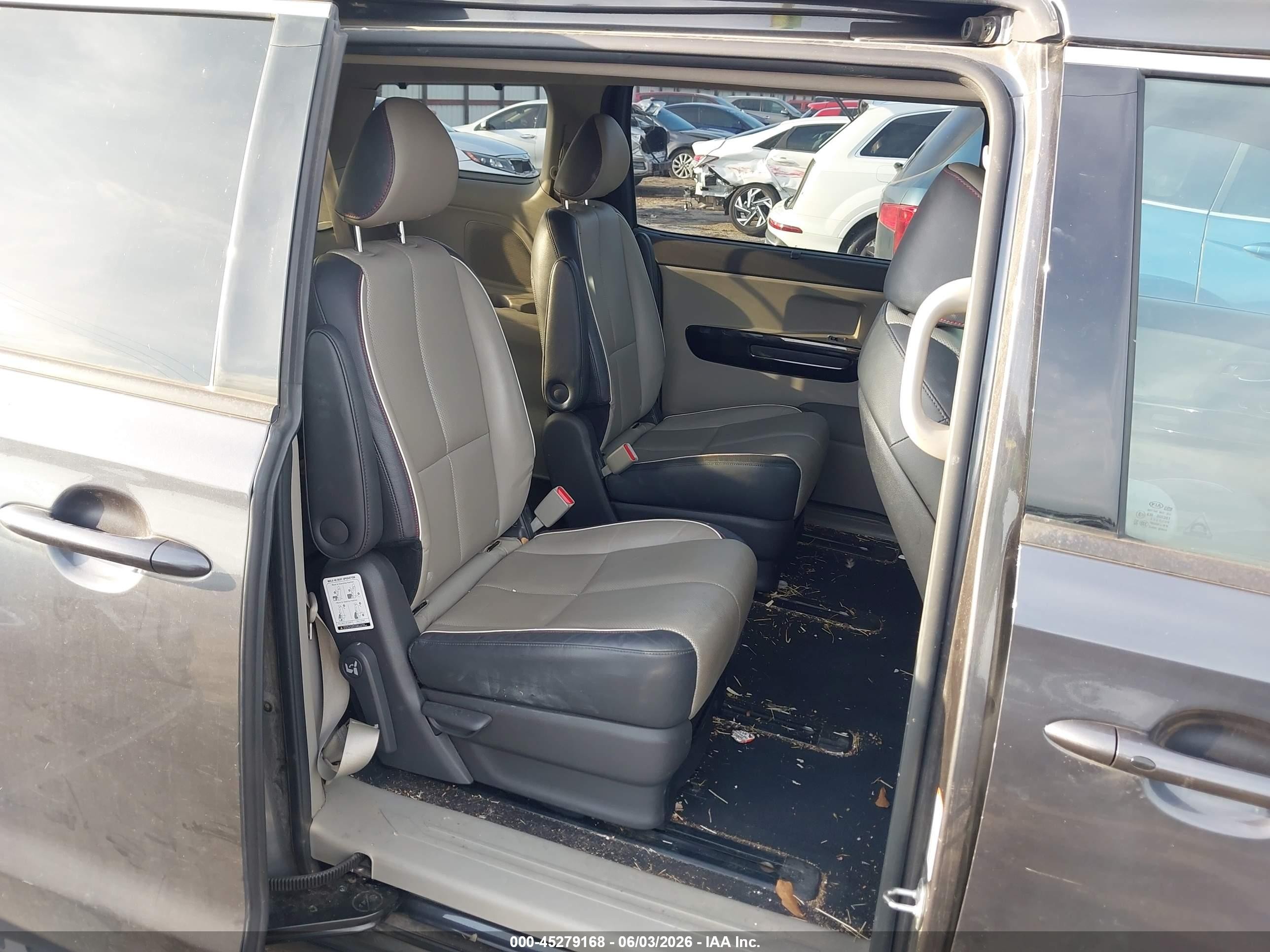 2015 Kia Sedona Sx Gray vin: KNDMC5C12F6039348