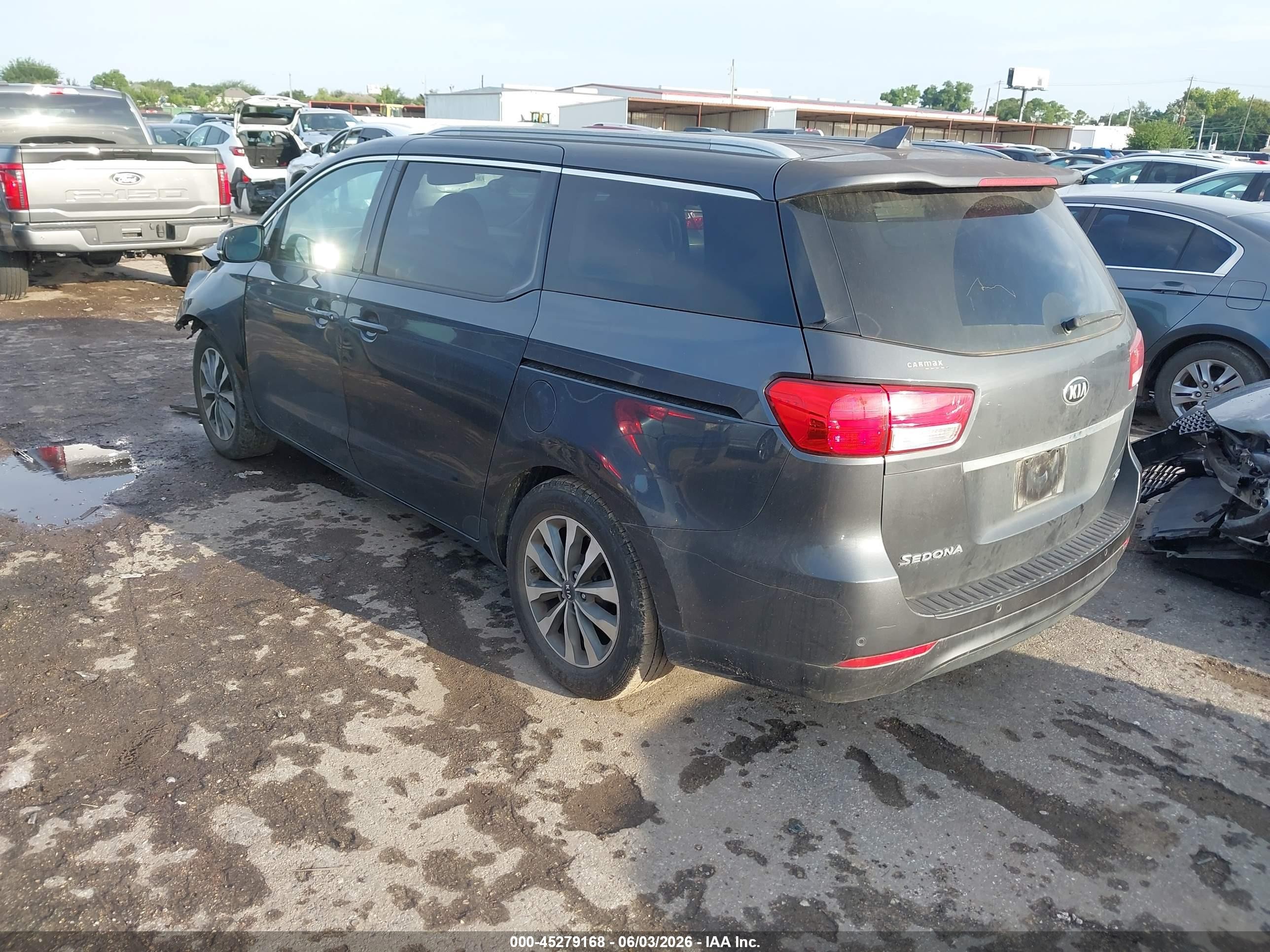 2015 Kia Sedona Sx Gray vin: KNDMC5C12F6039348