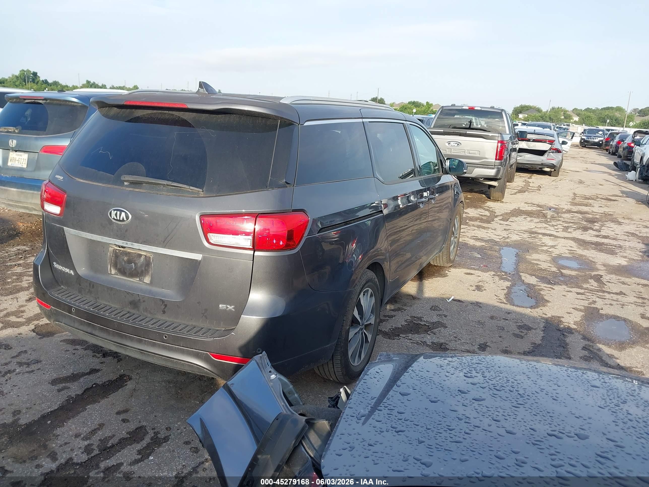 2015 Kia Sedona Sx Gray vin: KNDMC5C12F6039348