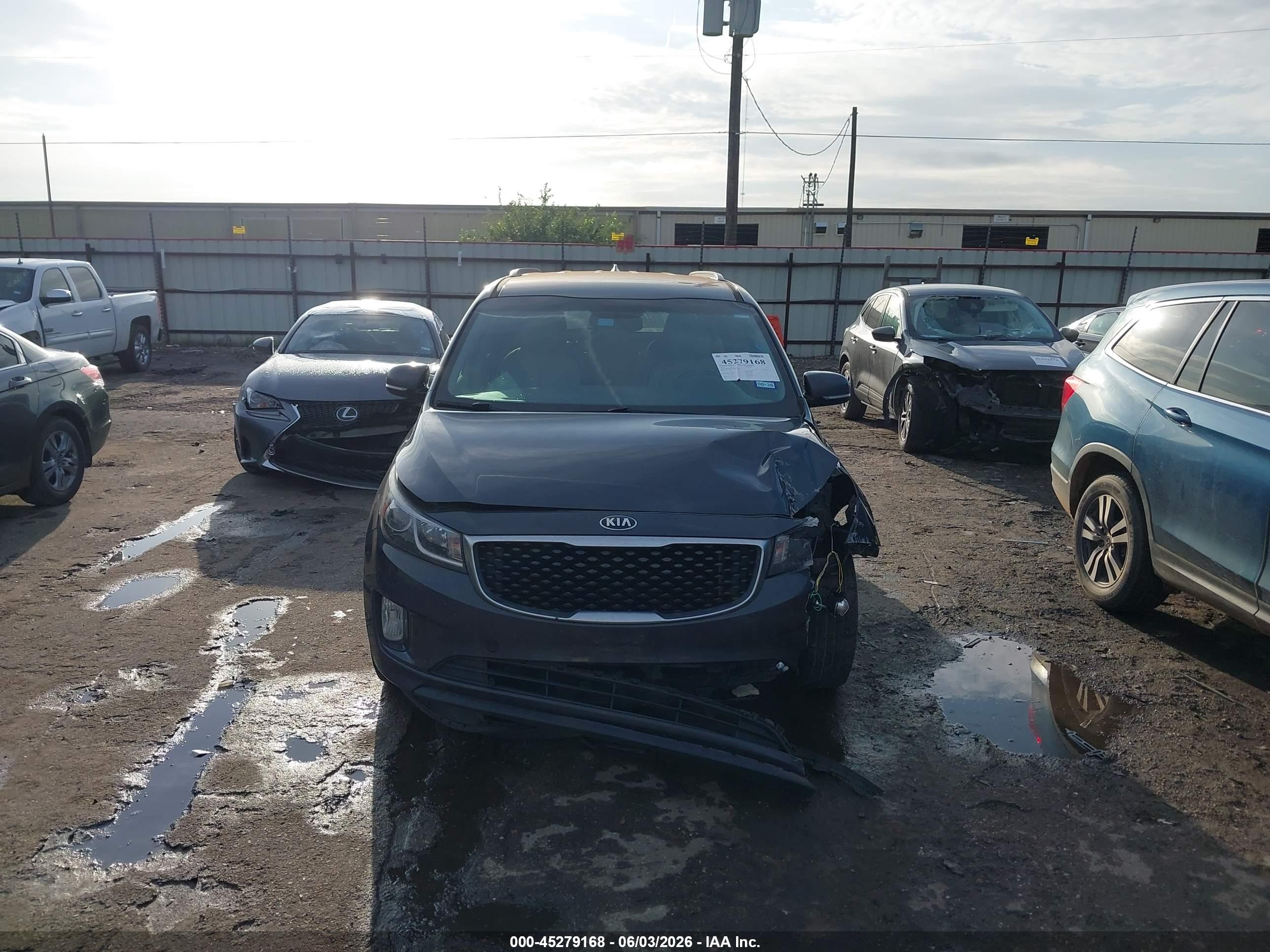 2015 Kia Sedona Sx Gray vin: KNDMC5C12F6039348