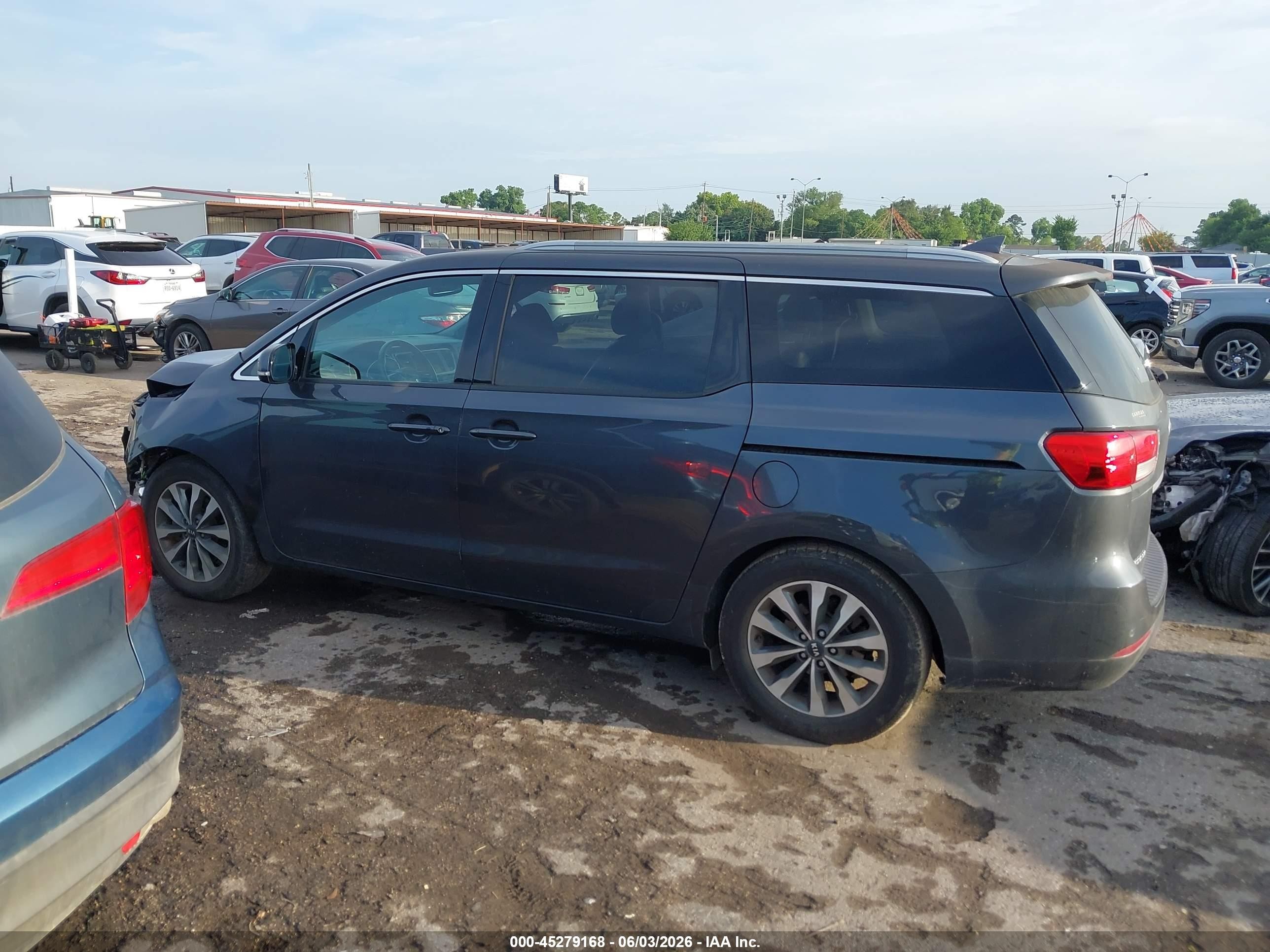 2015 Kia Sedona Sx Gray vin: KNDMC5C12F6039348