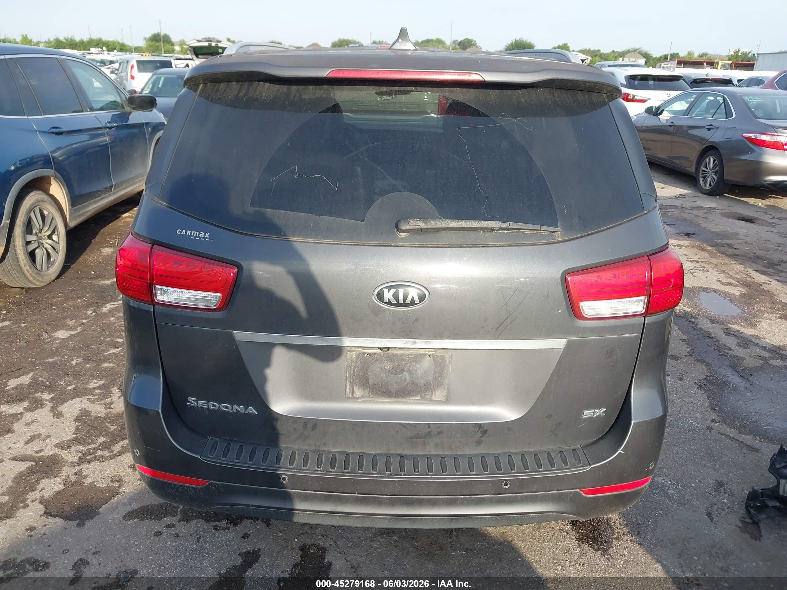 2015 Kia Sedona Sx Gray vin: KNDMC5C12F6039348