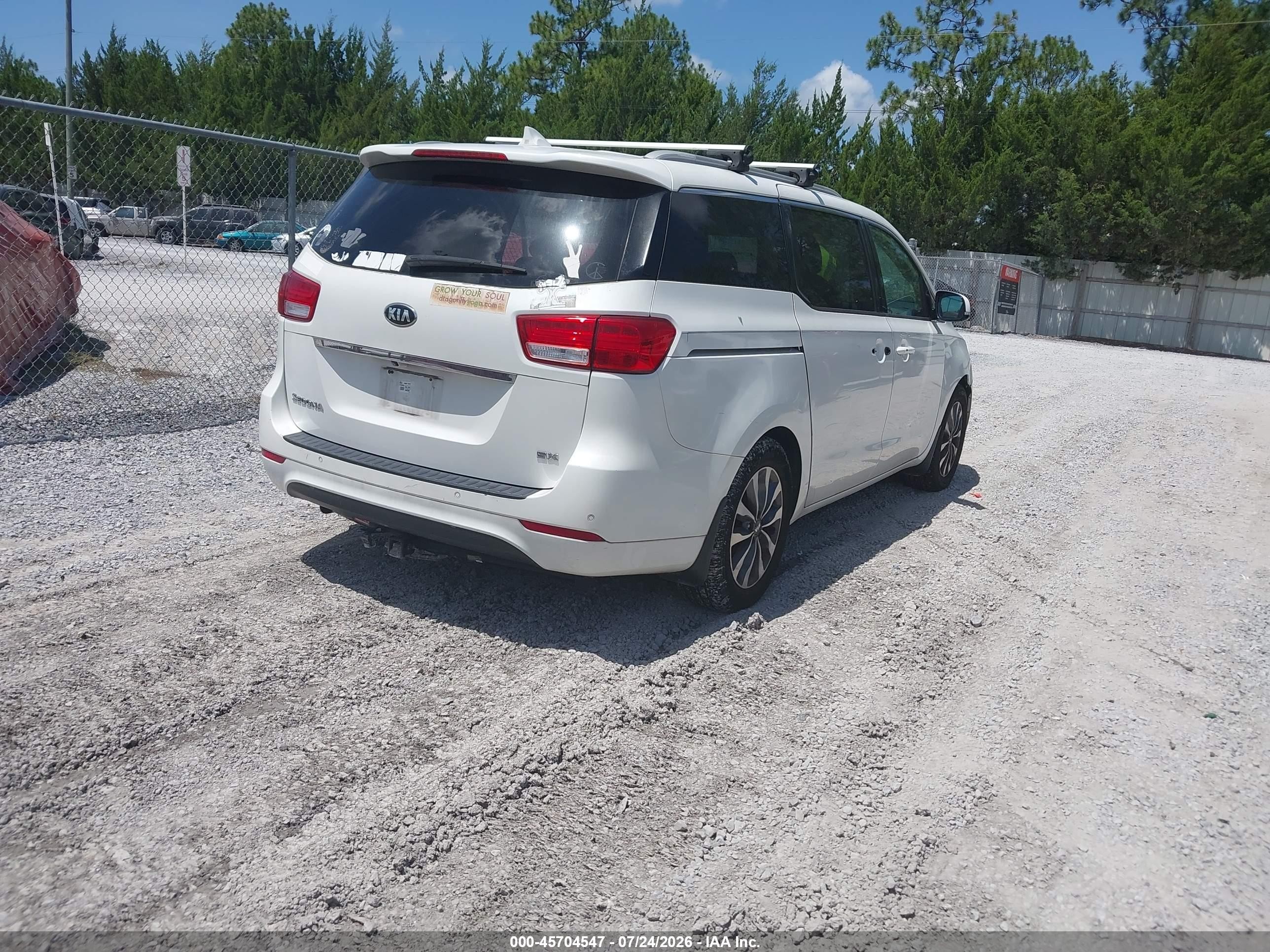 2015 Kia Sedona Sx Белый vin: KNDMC5C12F6066310