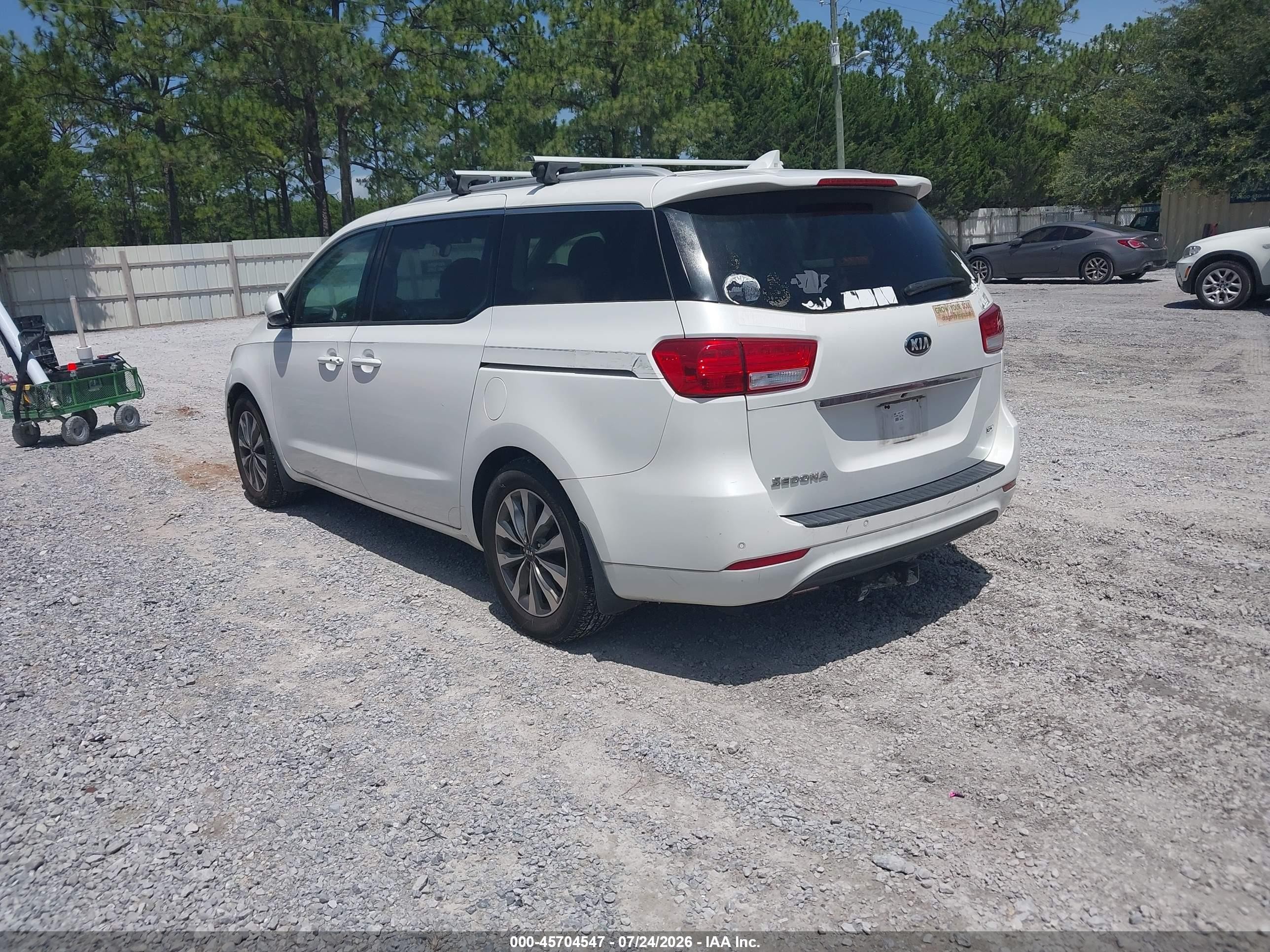 2015 Kia Sedona Sx Белый vin: KNDMC5C12F6066310