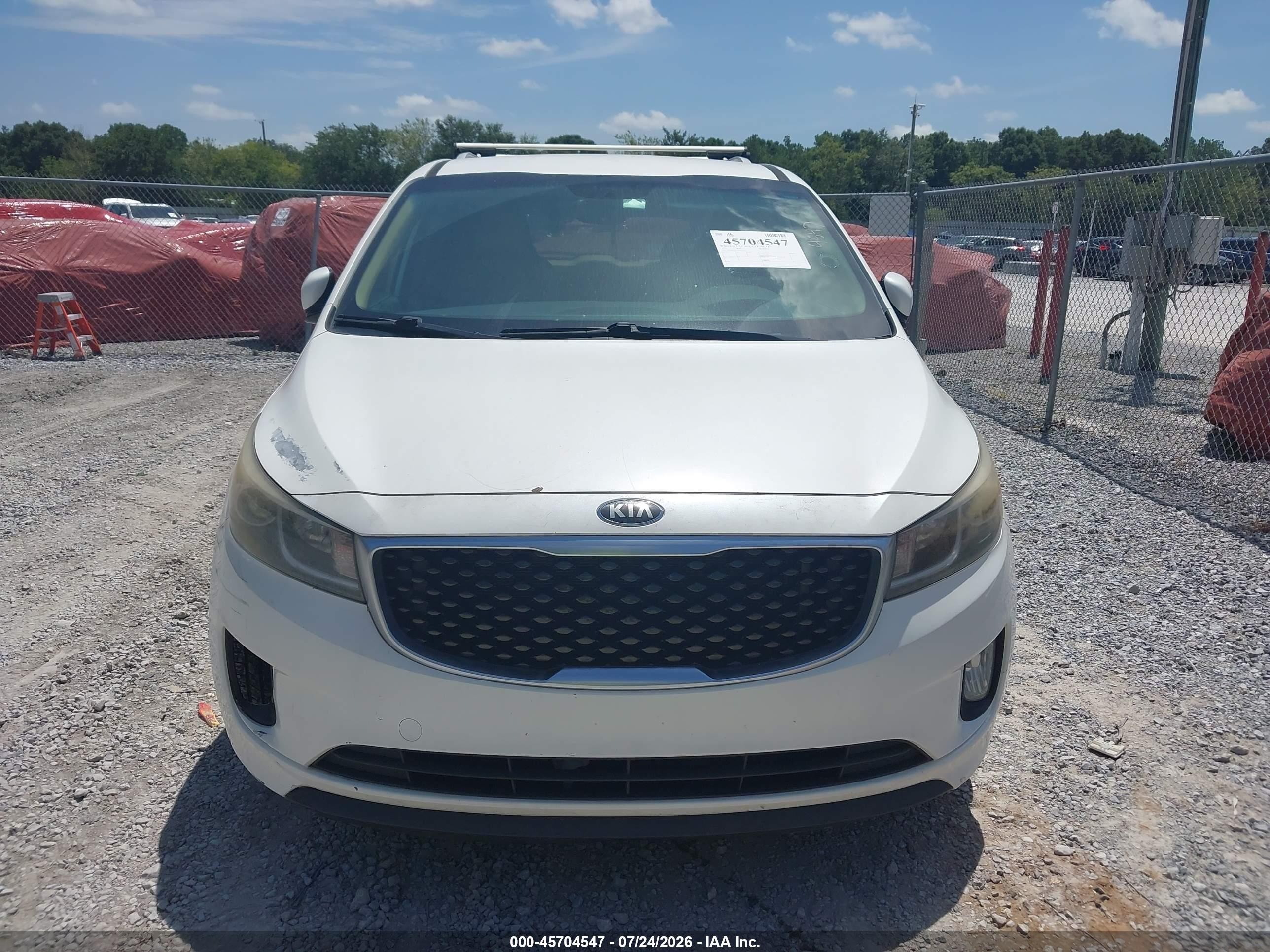 2015 Kia Sedona Sx Белый vin: KNDMC5C12F6066310