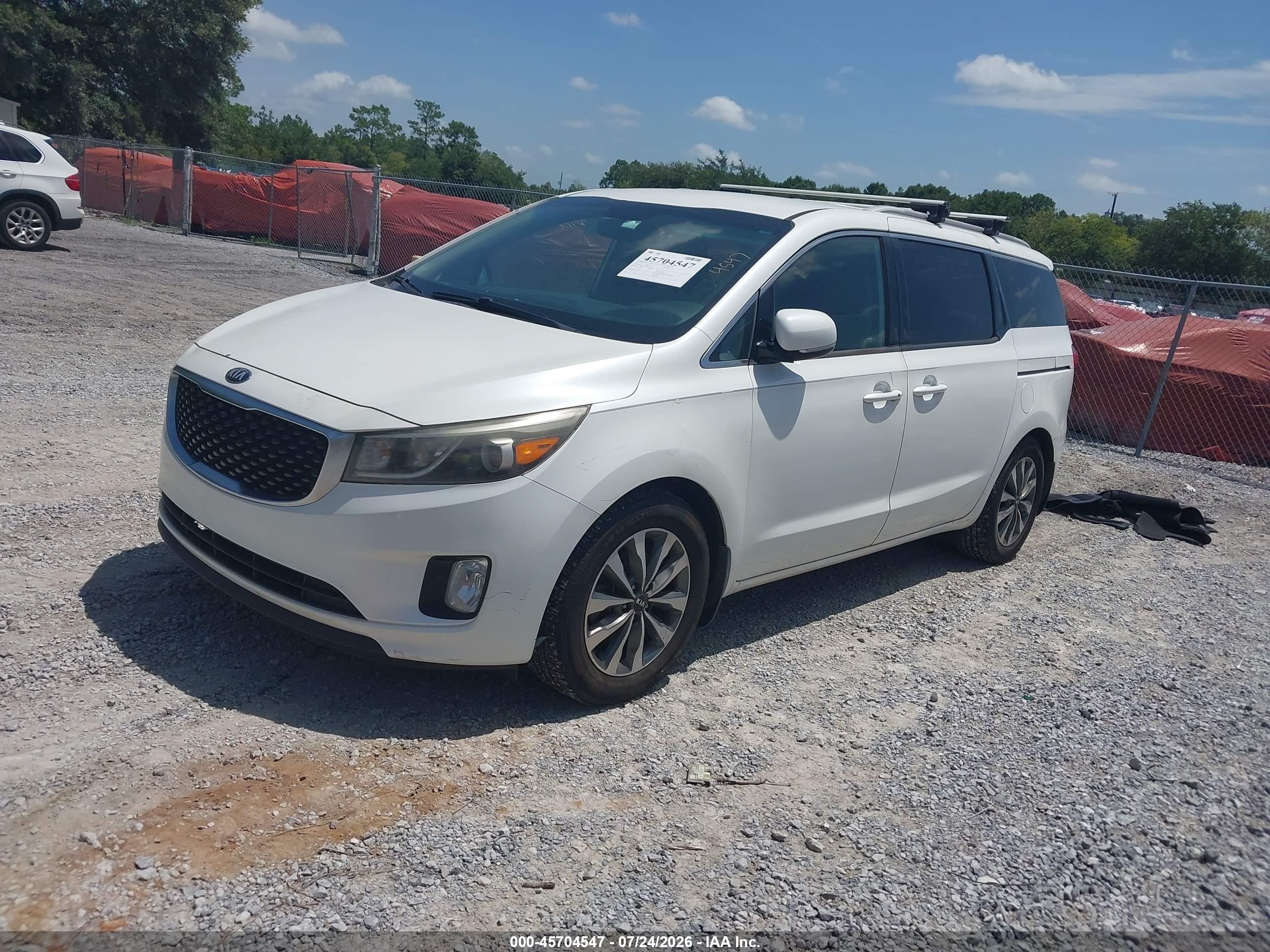2015 Kia Sedona Sx Белый vin: KNDMC5C12F6066310