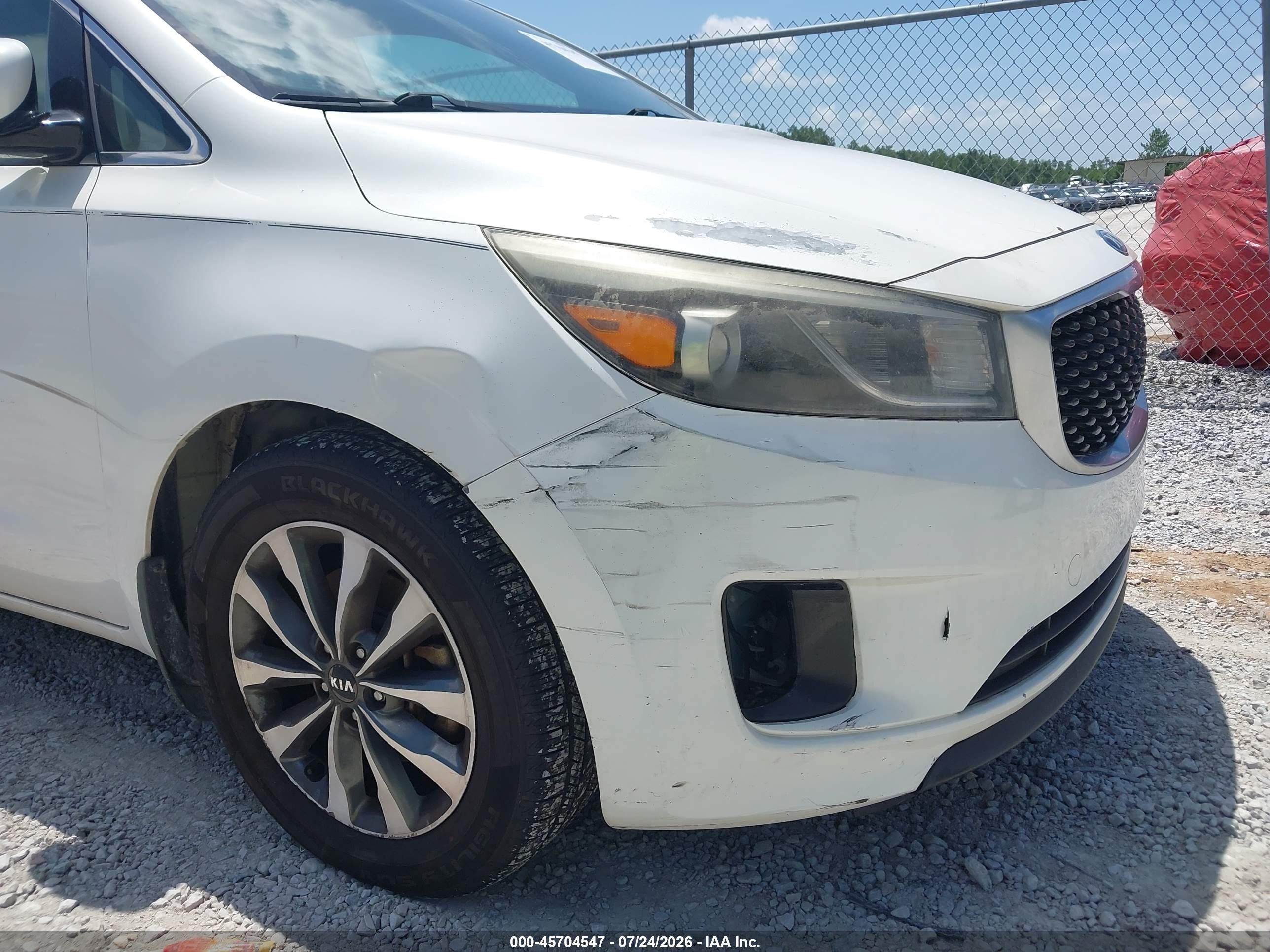 2015 Kia Sedona Sx Белый vin: KNDMC5C12F6066310
