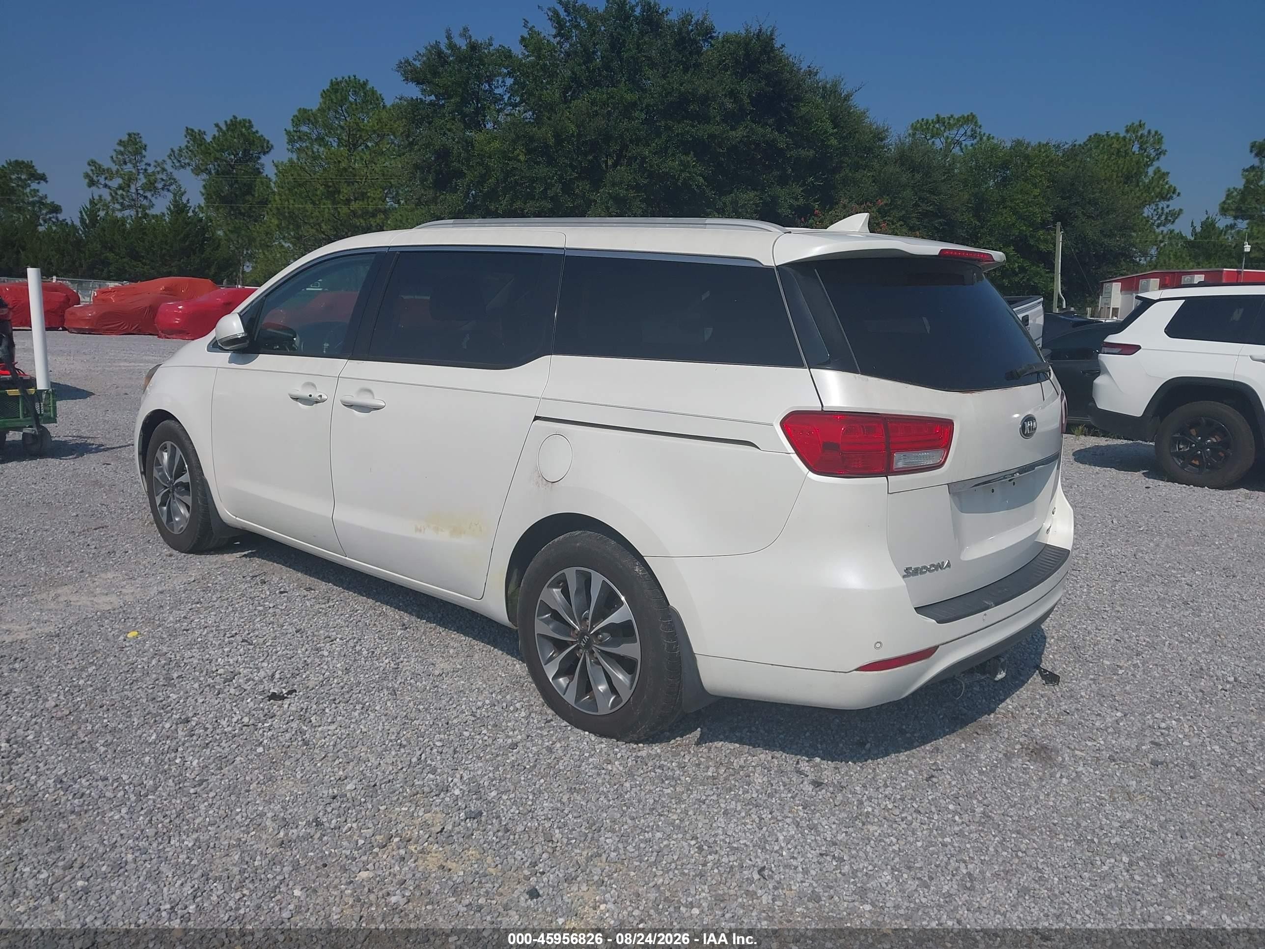 2015 Kia Sedona Sx White vin: KNDMC5C13F6047930