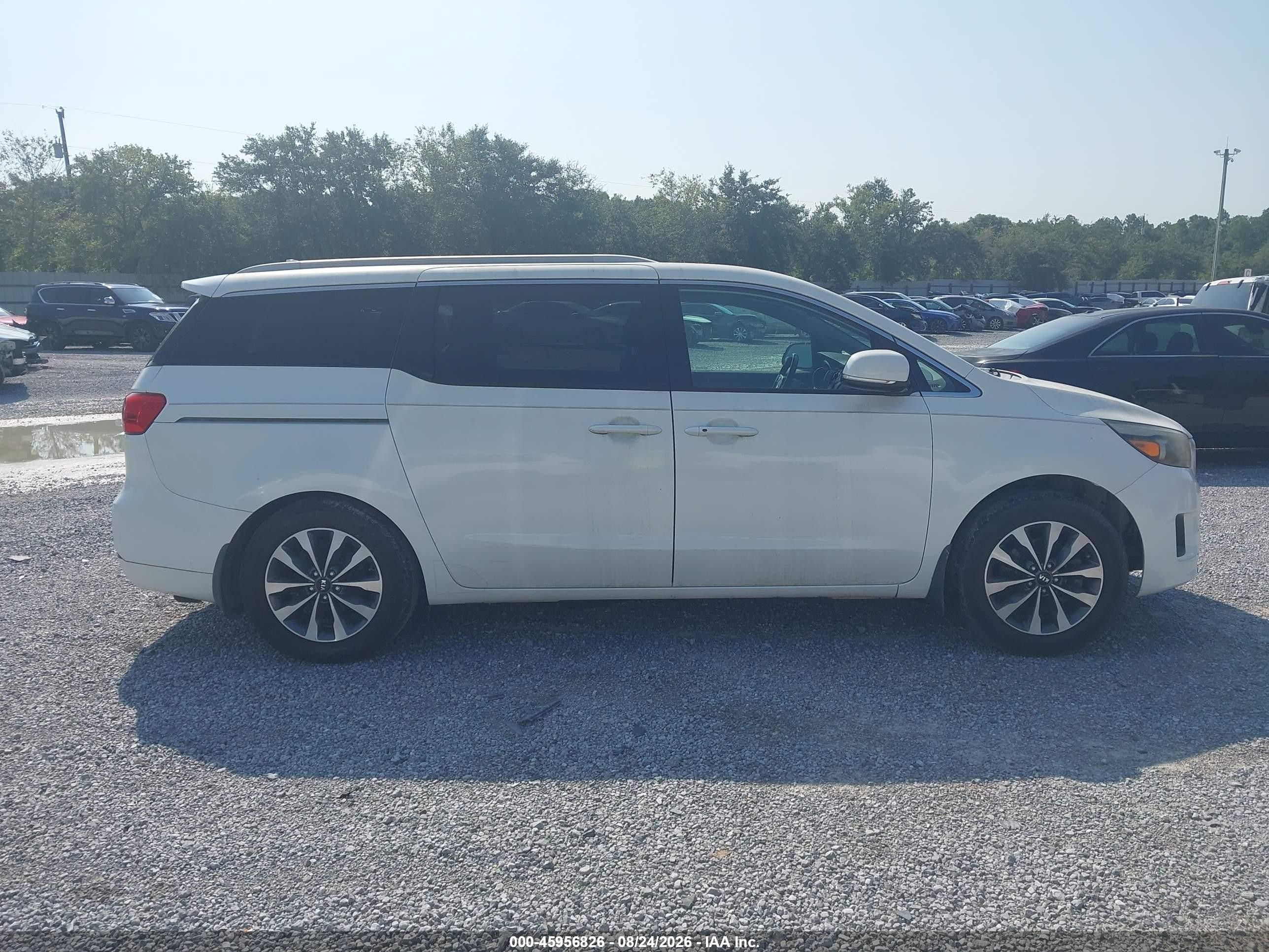2015 Kia Sedona Sx White vin: KNDMC5C13F6047930