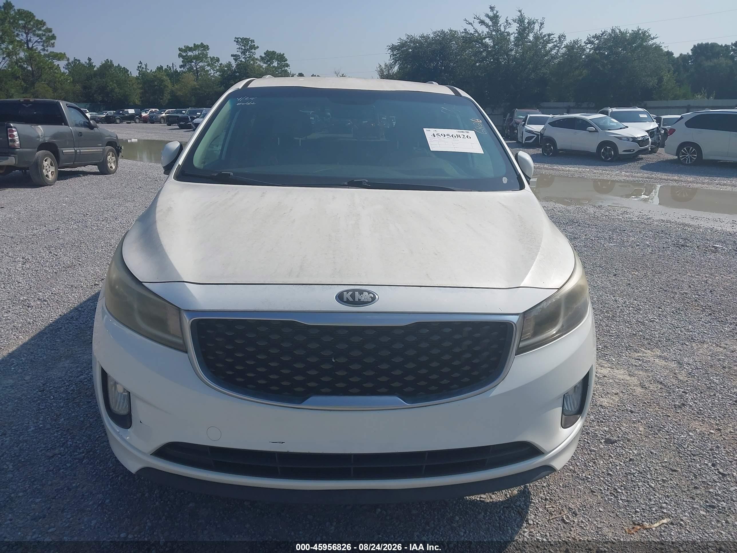 2015 Kia Sedona Sx White vin: KNDMC5C13F6047930