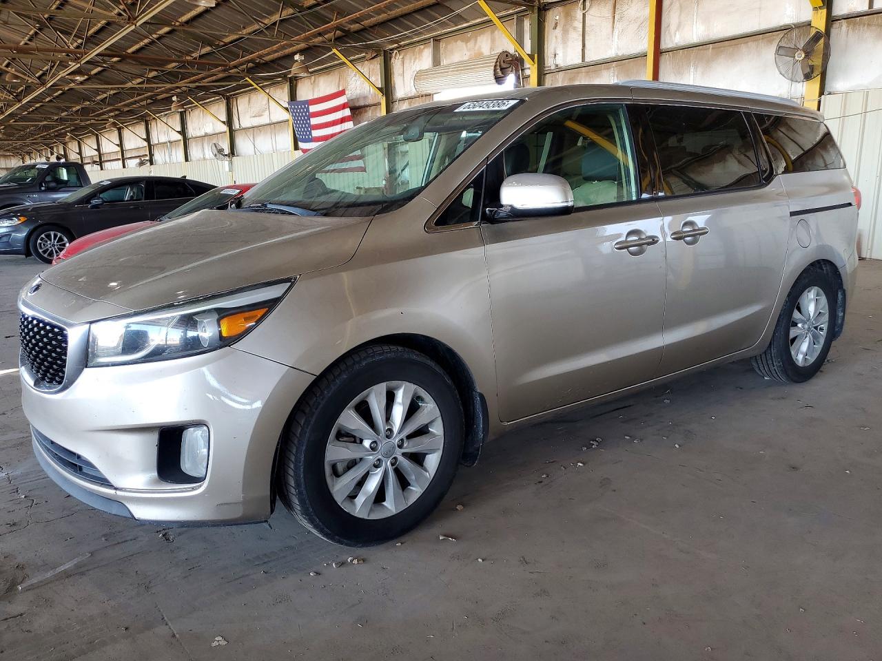 2015 Kia Sedona Ex Tan vin: KNDMC5C13F6049810