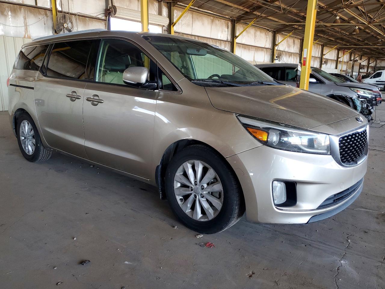2015 Kia Sedona Ex Tan vin: KNDMC5C13F6049810