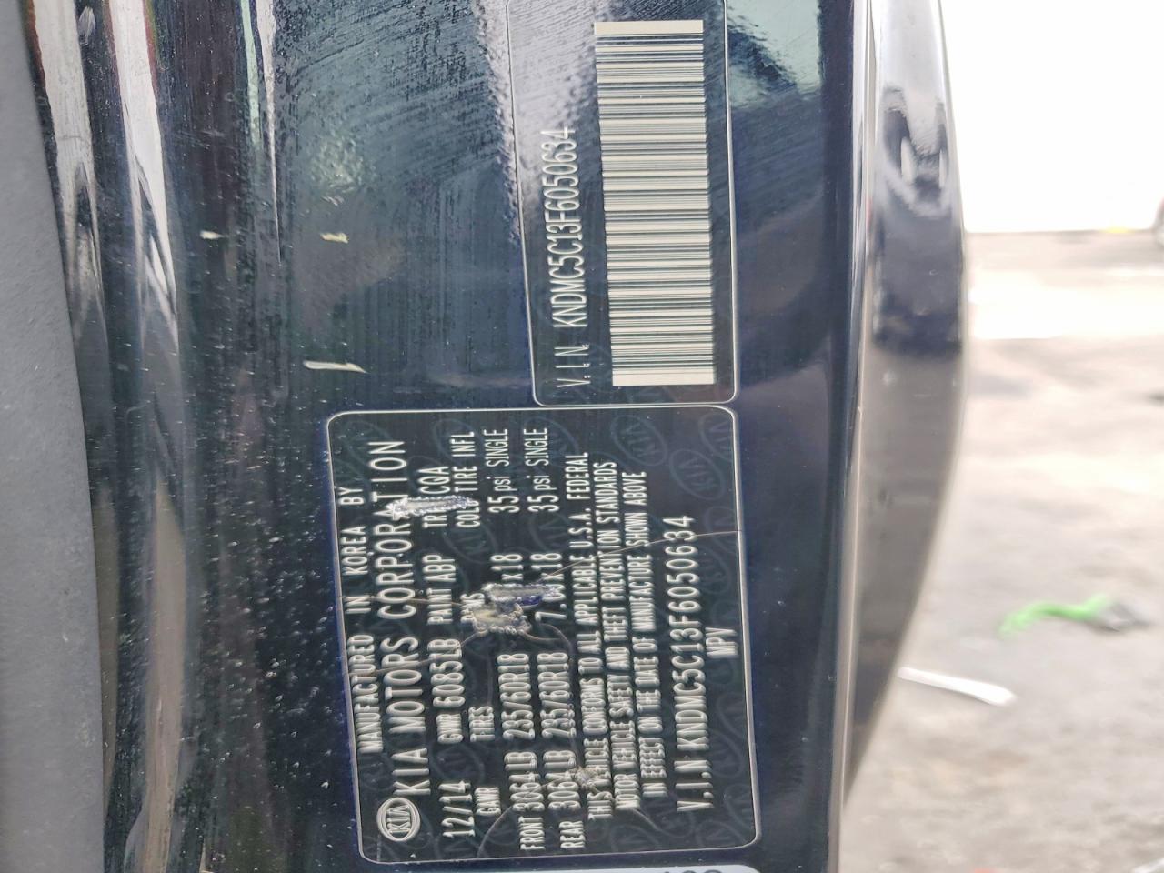 2015 Kia Sedona Sx Black vin: KNDMC5C13F6050634