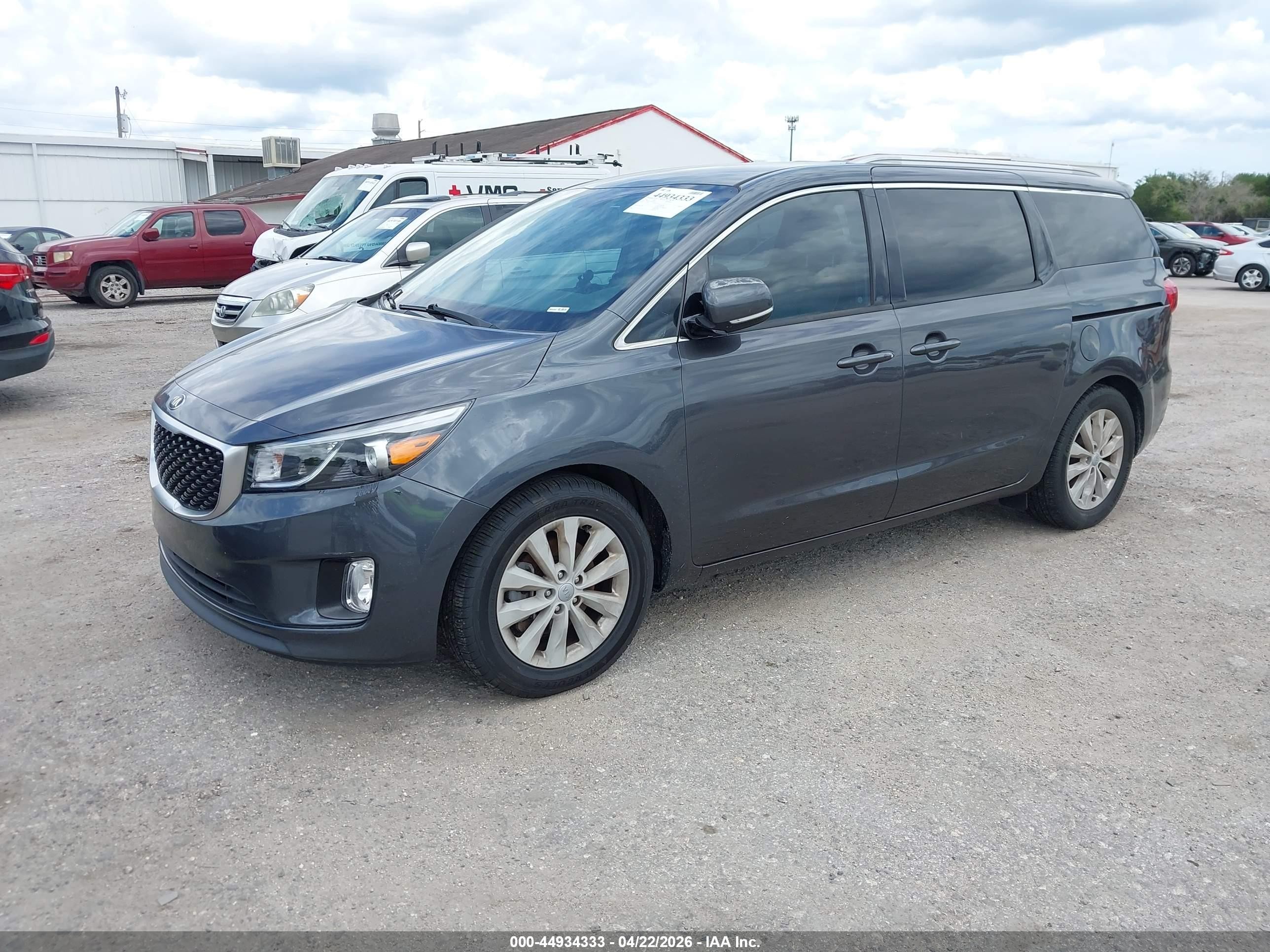 2016 Kia Sedona Ex Gray vin: KNDMC5C13G6159337