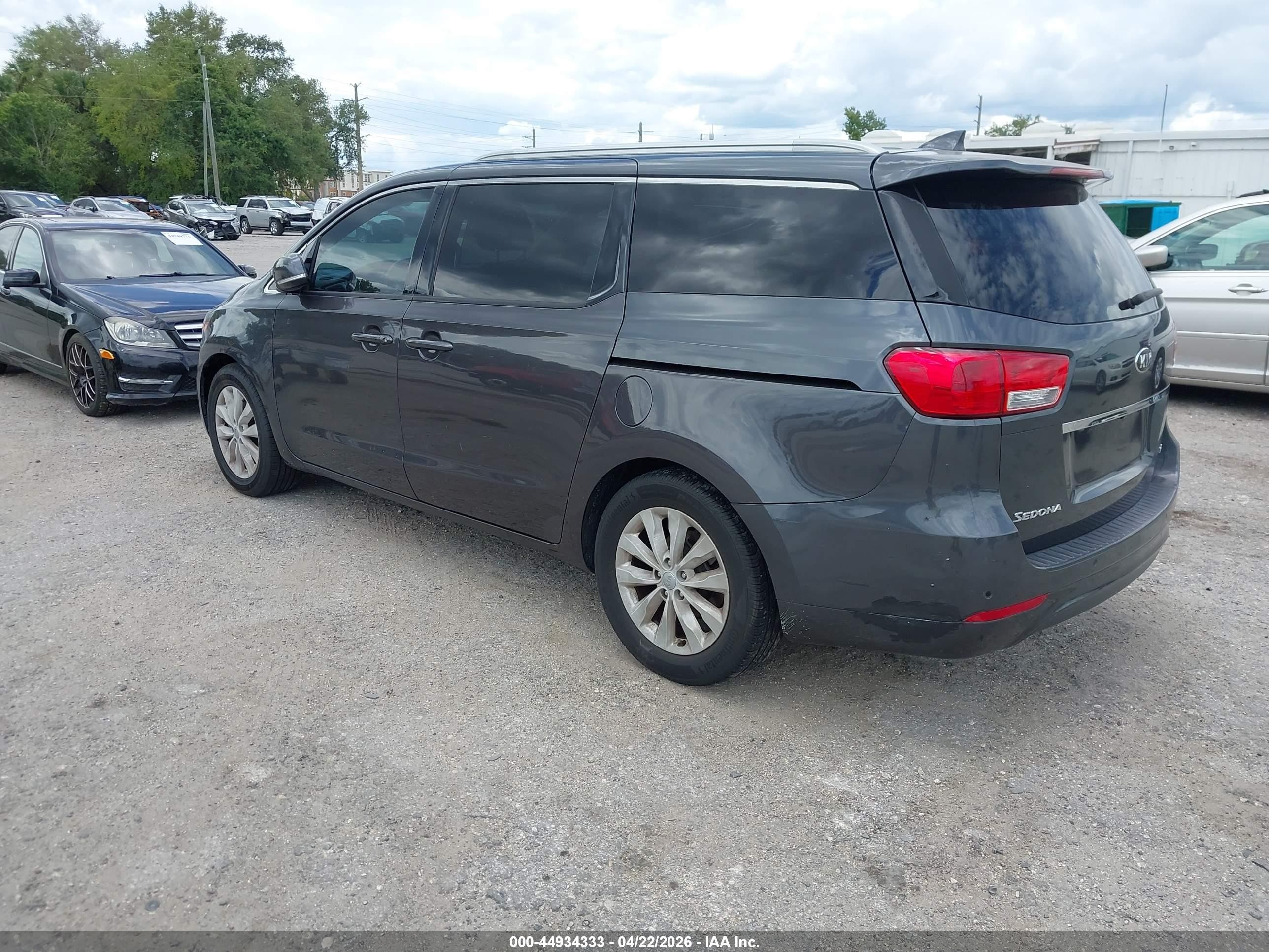 2016 Kia Sedona Ex Gray vin: KNDMC5C13G6159337