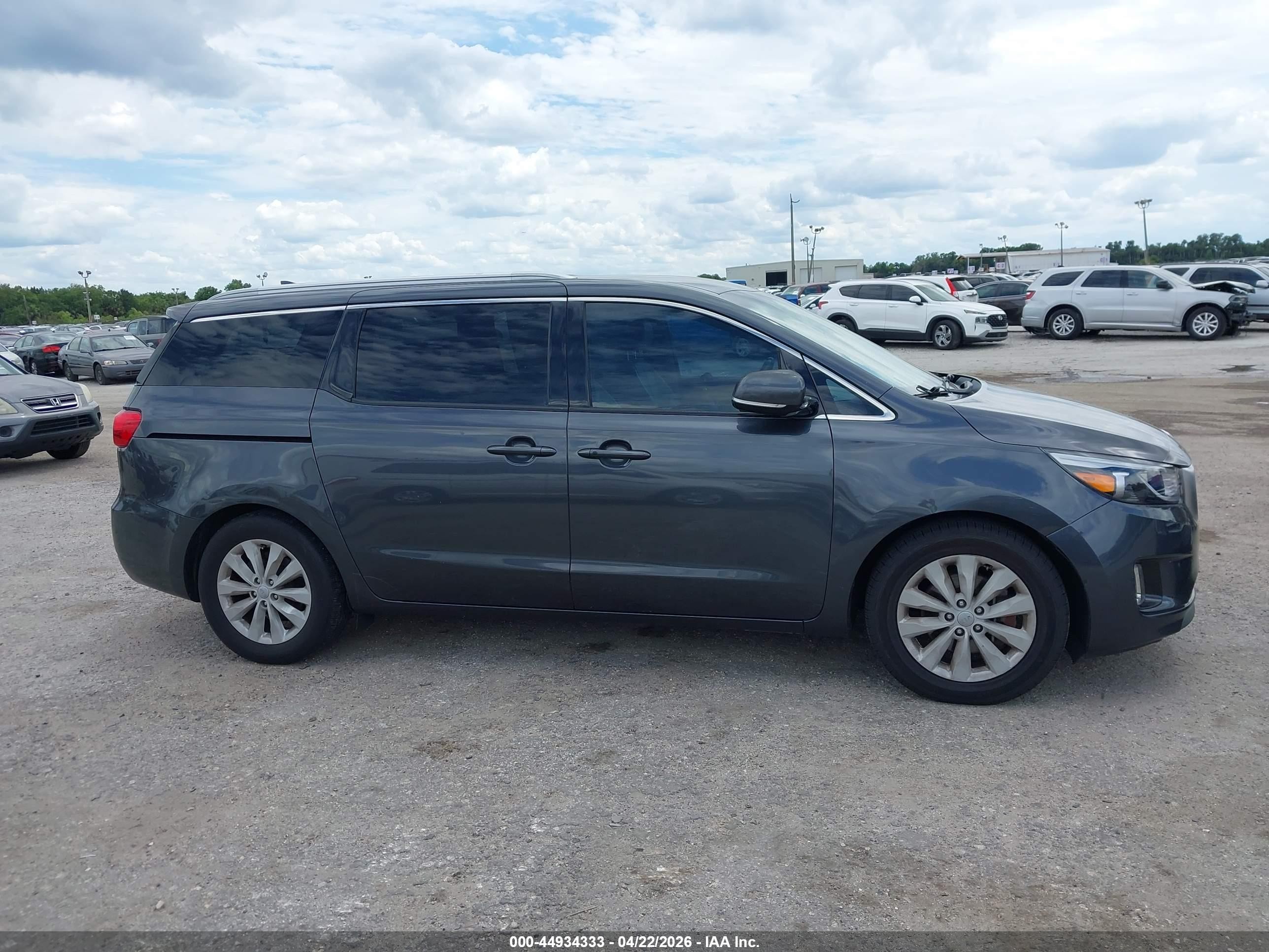 2016 Kia Sedona Ex Gray vin: KNDMC5C13G6159337