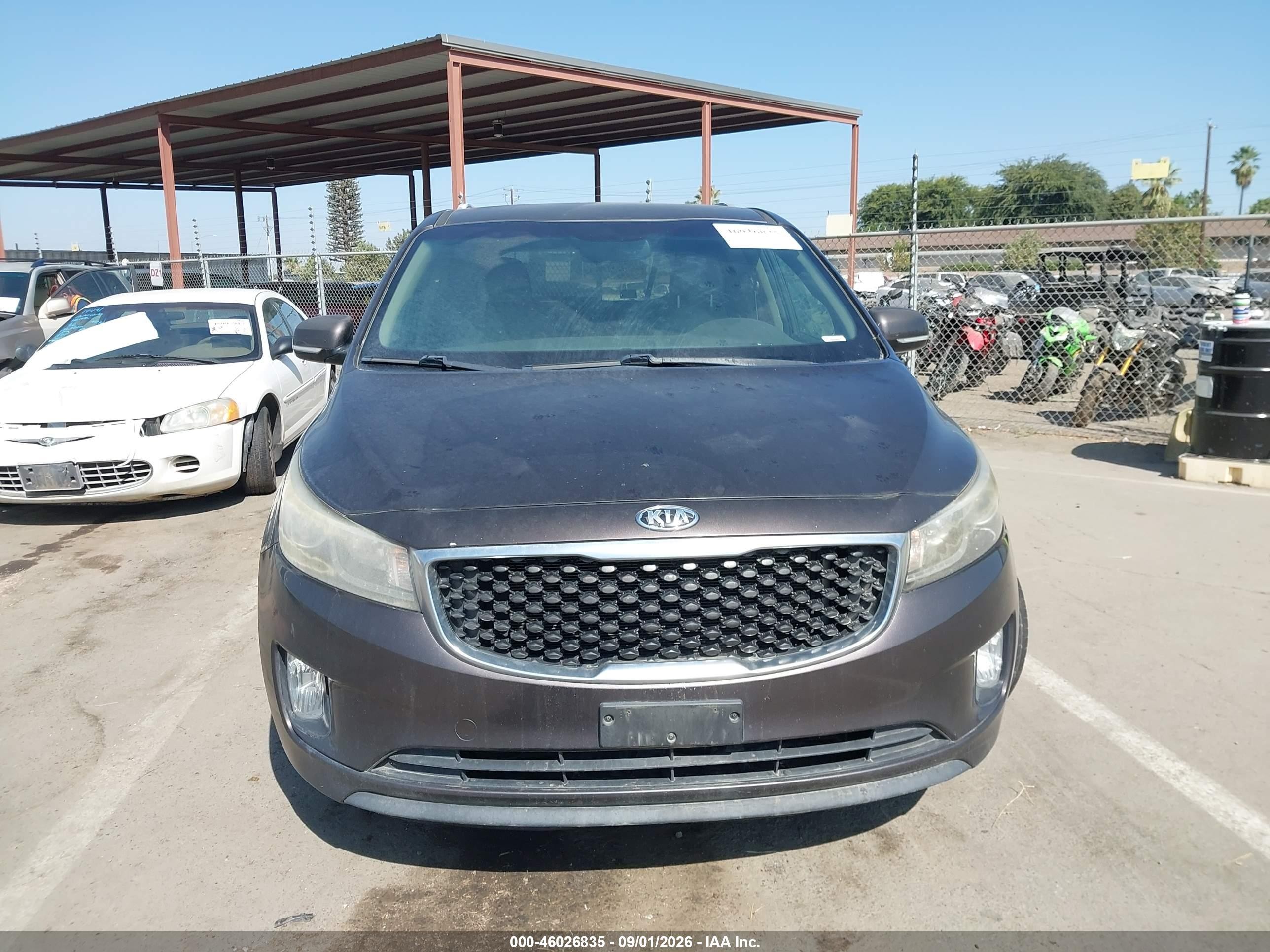 2015 Kia Sedona Ex Коричневый vin: KNDMC5C14F6027329
