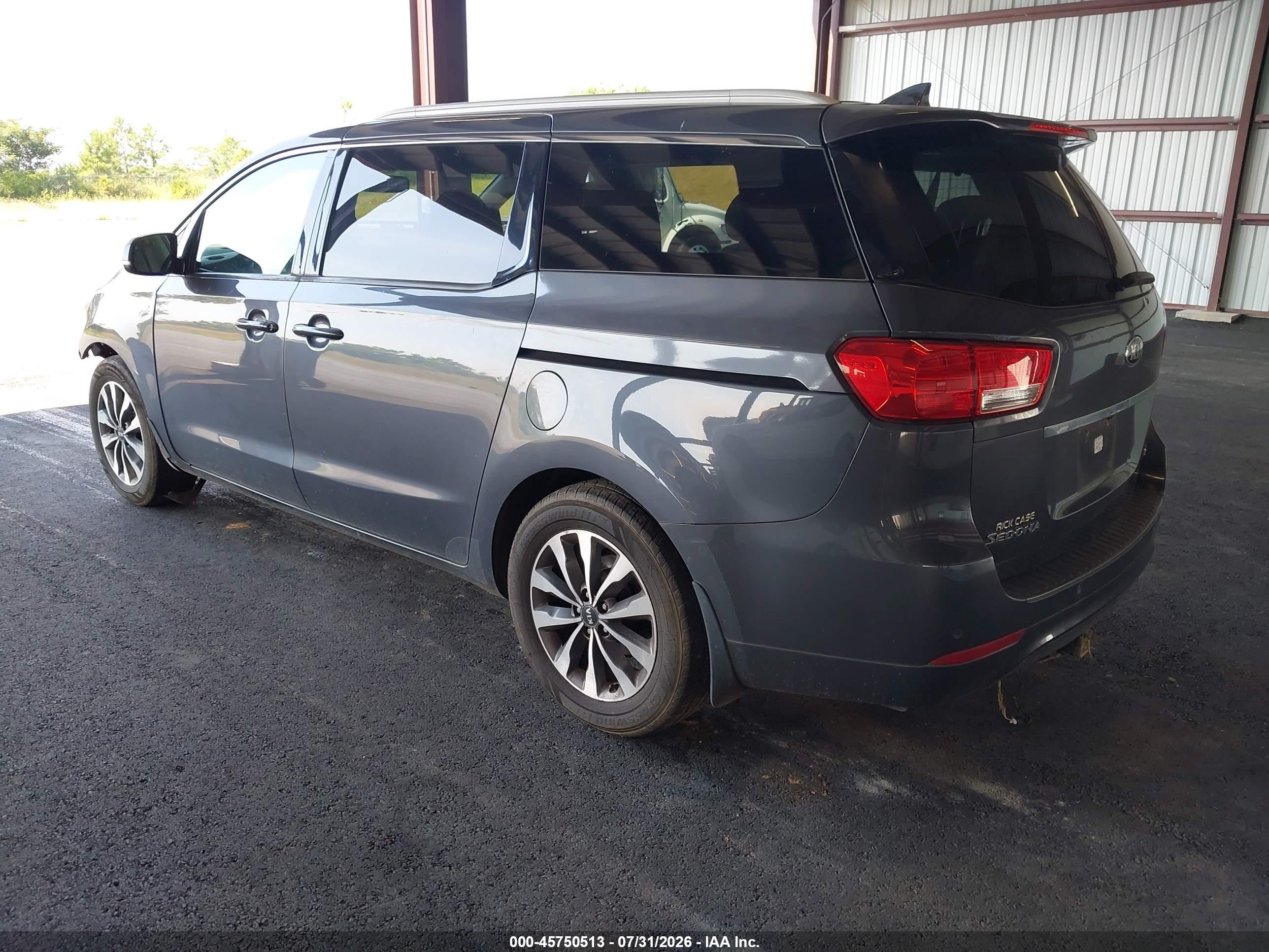 2015 Kia Sedona Sx Gray vin: KNDMC5C14F6039349