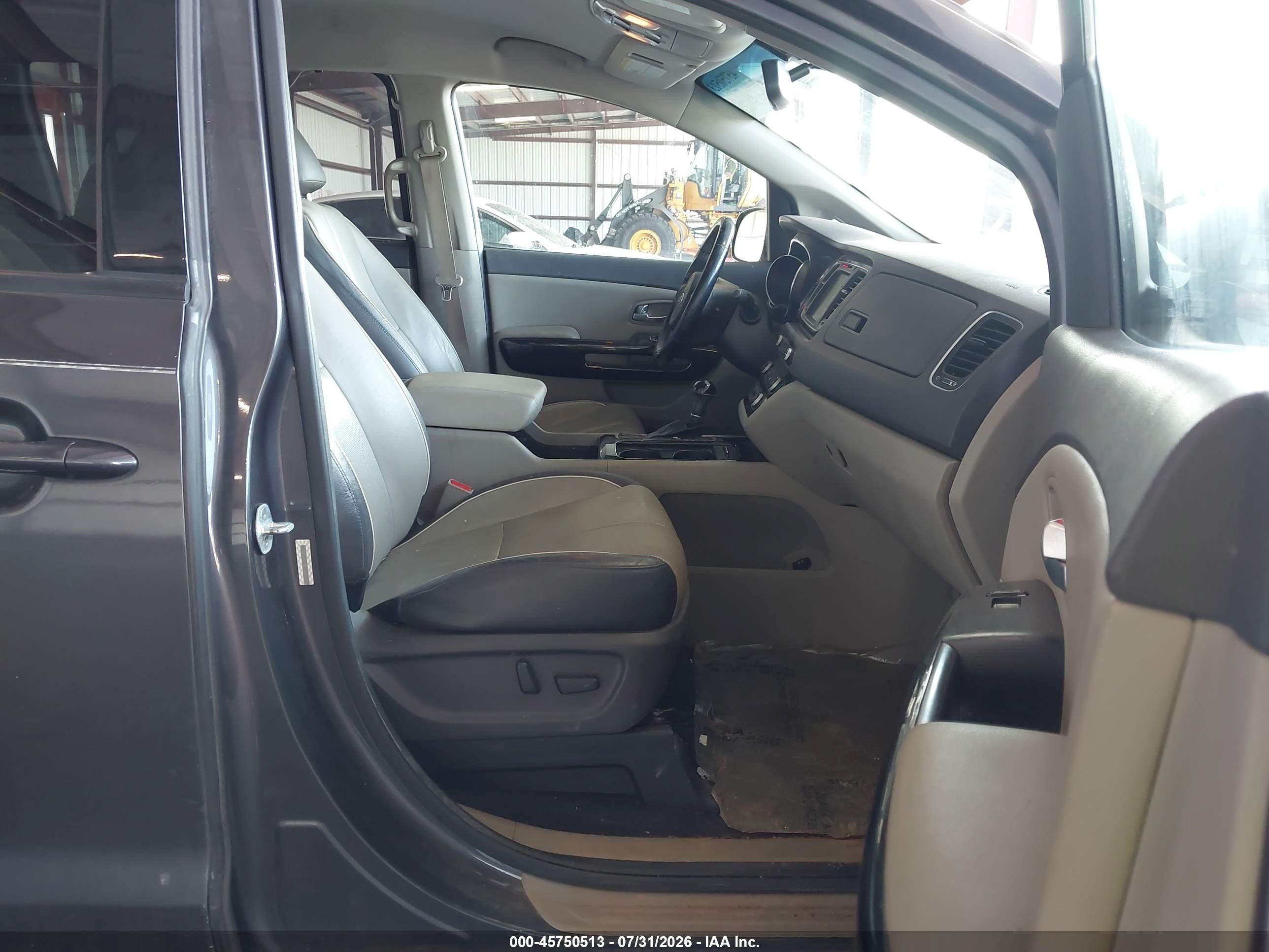 2015 Kia Sedona Sx Gray vin: KNDMC5C14F6039349