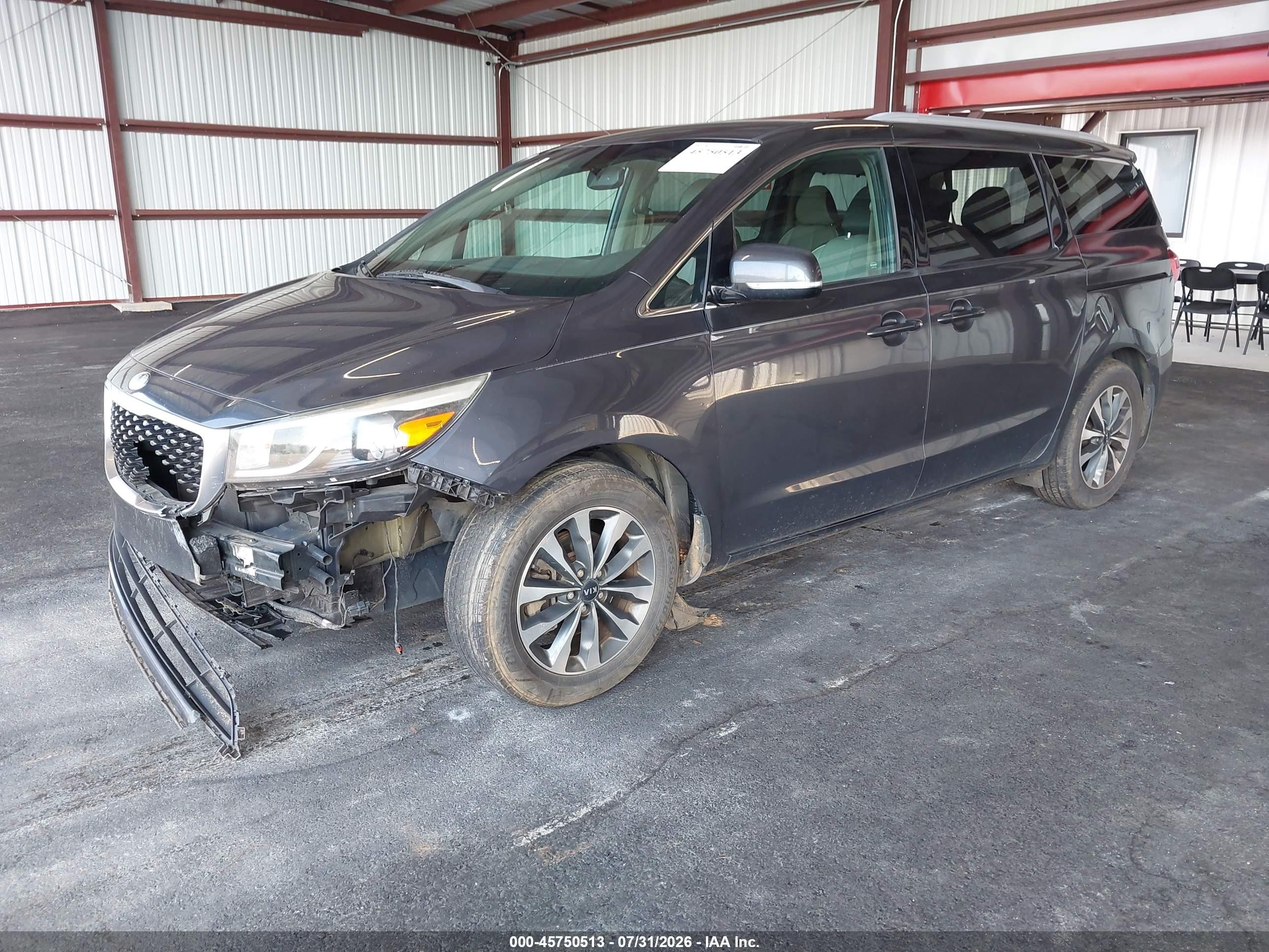 2015 Kia Sedona Sx Gray vin: KNDMC5C14F6039349