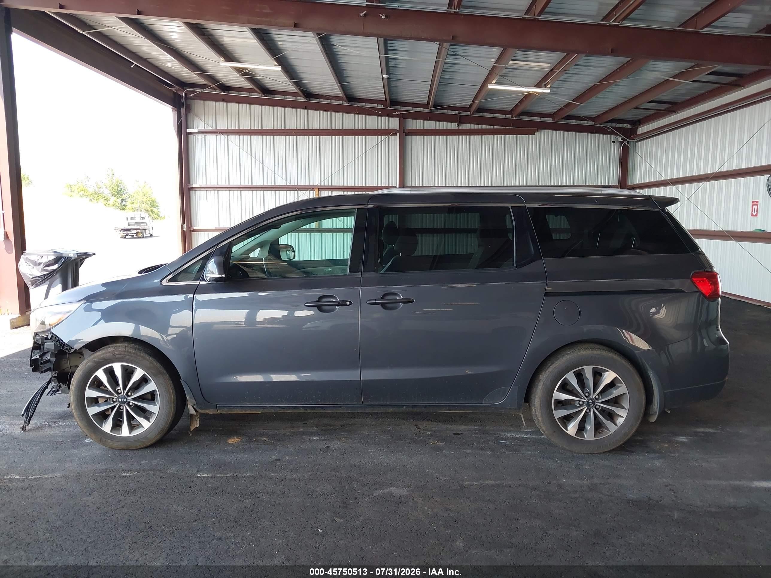 2015 Kia Sedona Sx Gray vin: KNDMC5C14F6039349