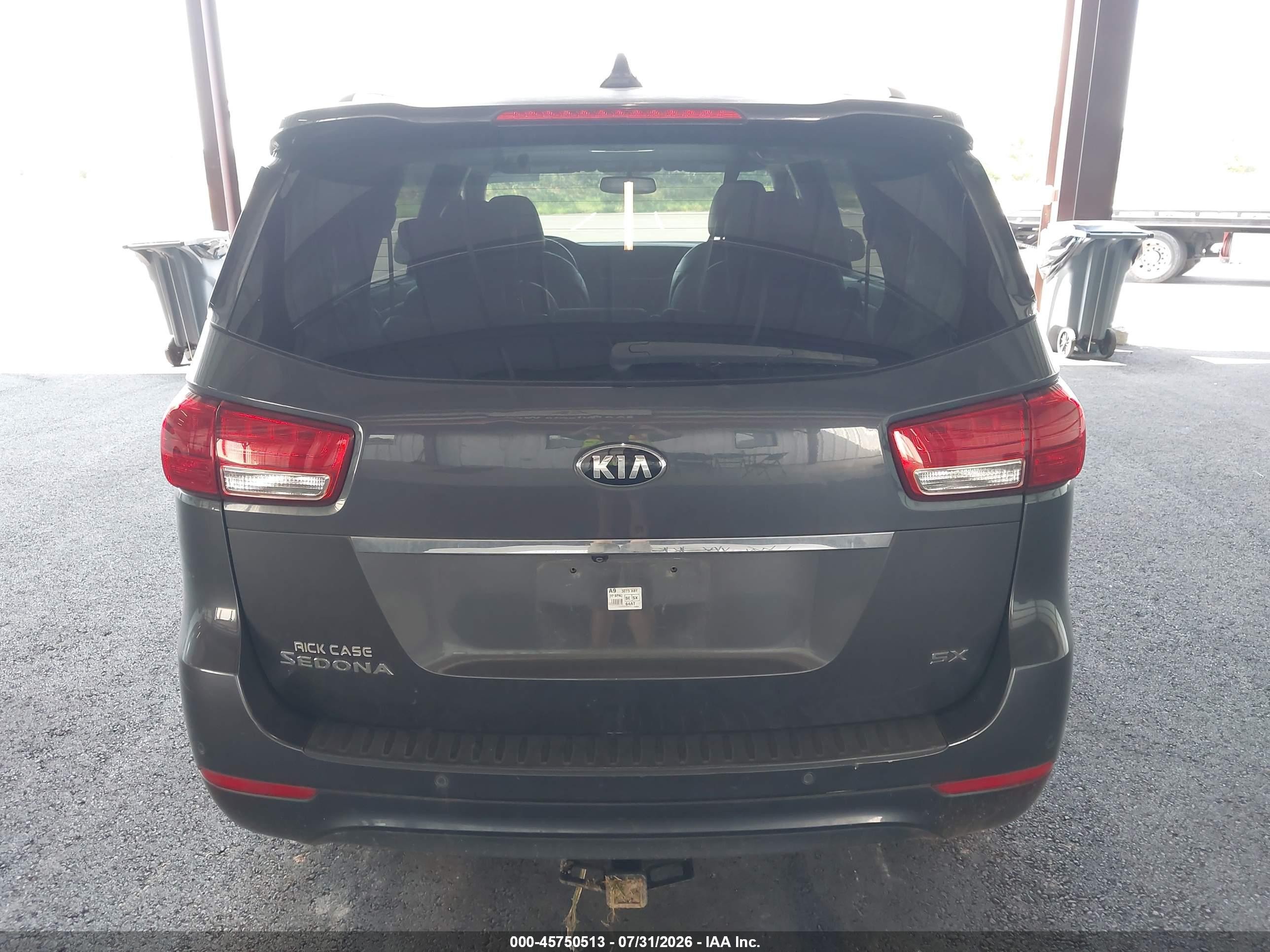 2015 Kia Sedona Sx Gray vin: KNDMC5C14F6039349