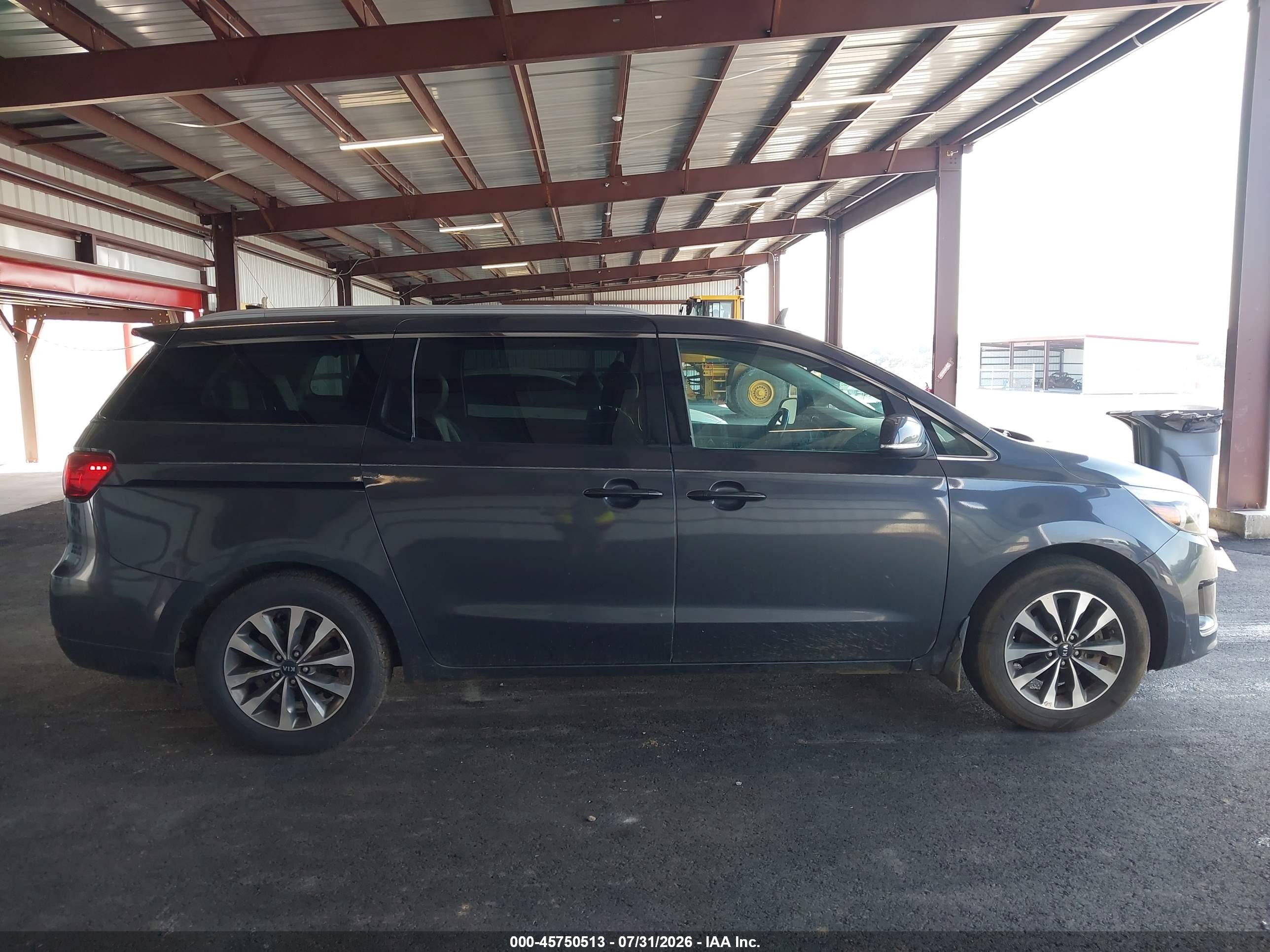 2015 Kia Sedona Sx Gray vin: KNDMC5C14F6039349