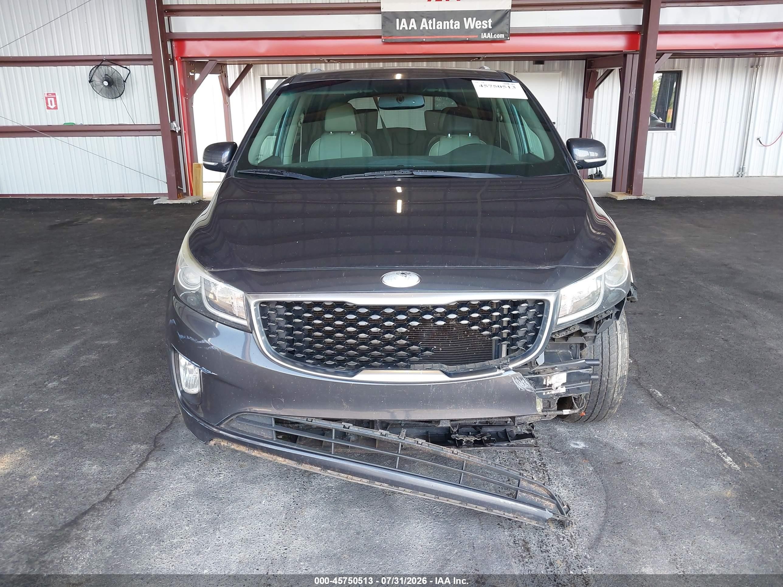 2015 Kia Sedona Sx Gray vin: KNDMC5C14F6039349