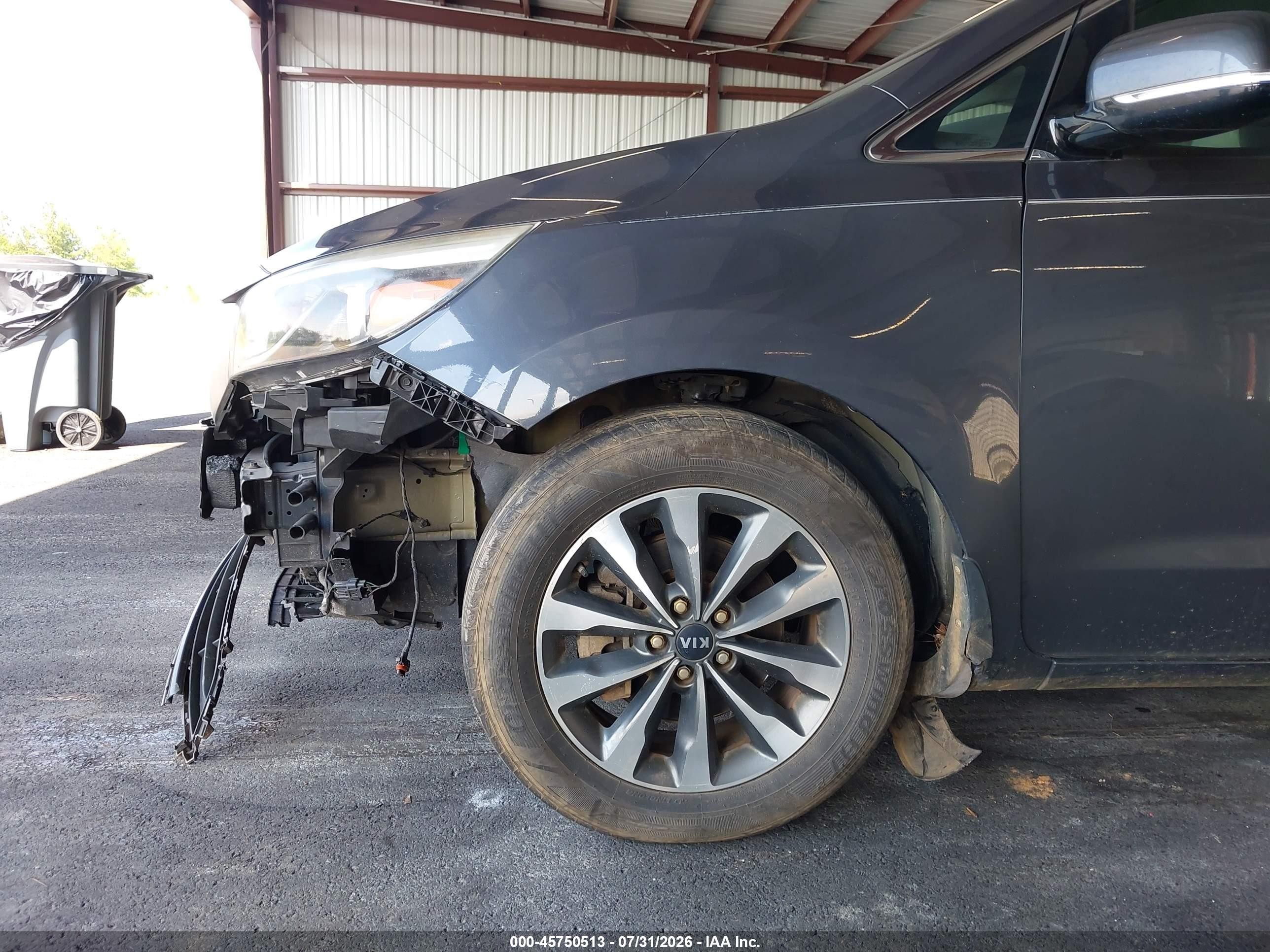 2015 Kia Sedona Sx Gray vin: KNDMC5C14F6039349