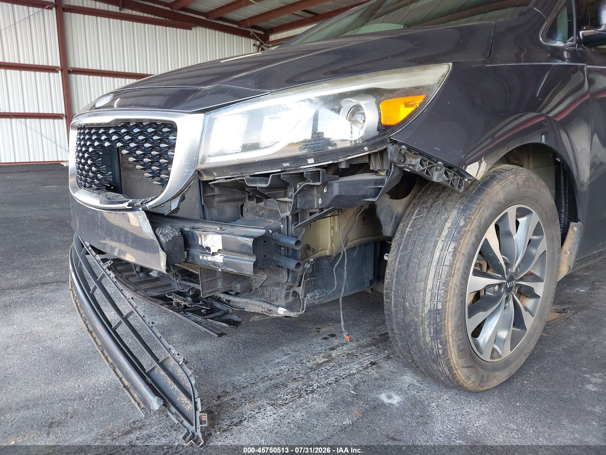 2015 Kia Sedona Sx Gray vin: KNDMC5C14F6039349