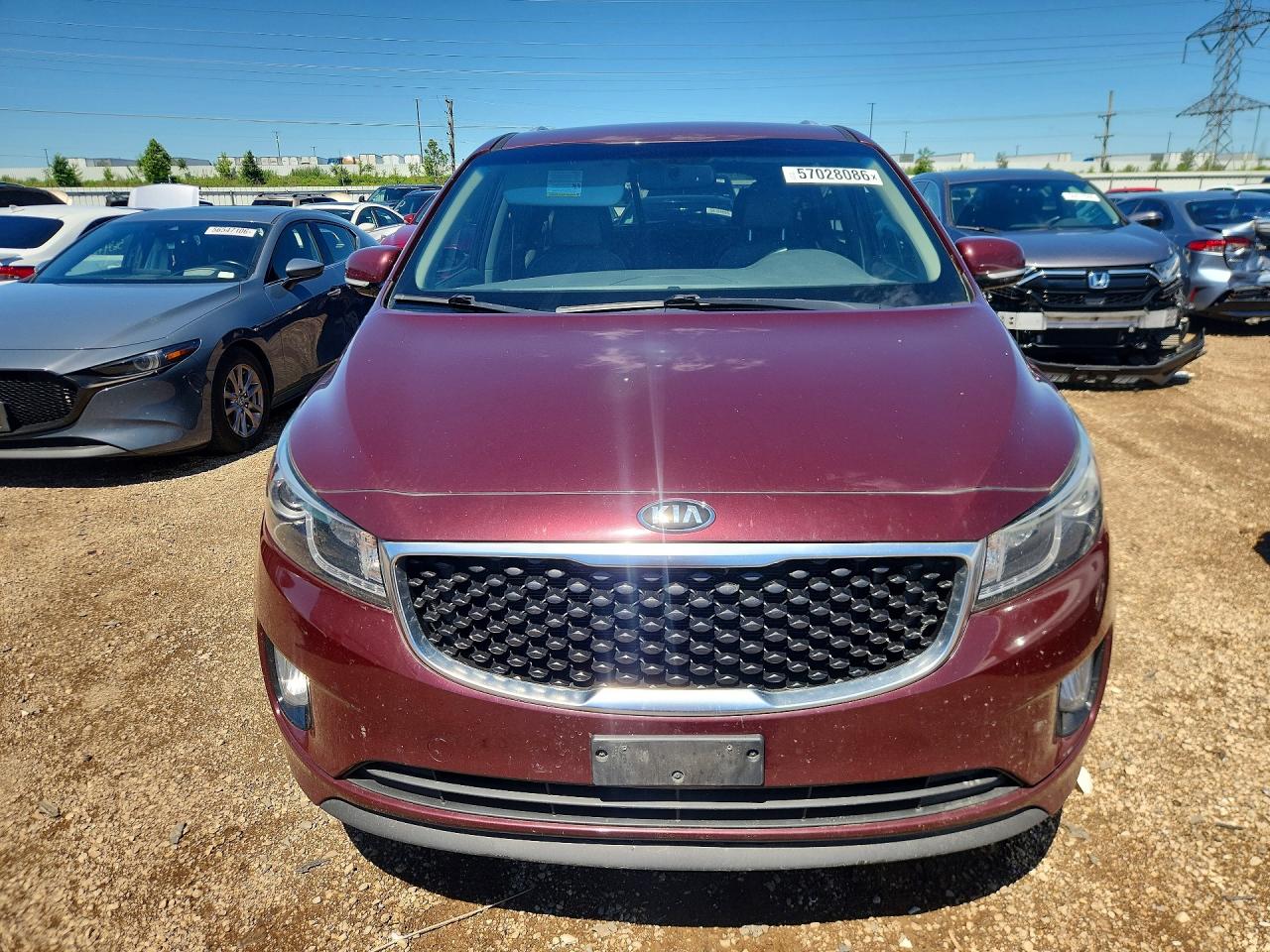2016 Kia Sedona Sx Maroon vin: KNDMC5C14G6186725