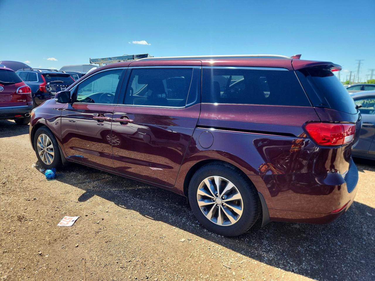 2016 Kia Sedona Sx Maroon vin: KNDMC5C14G6186725