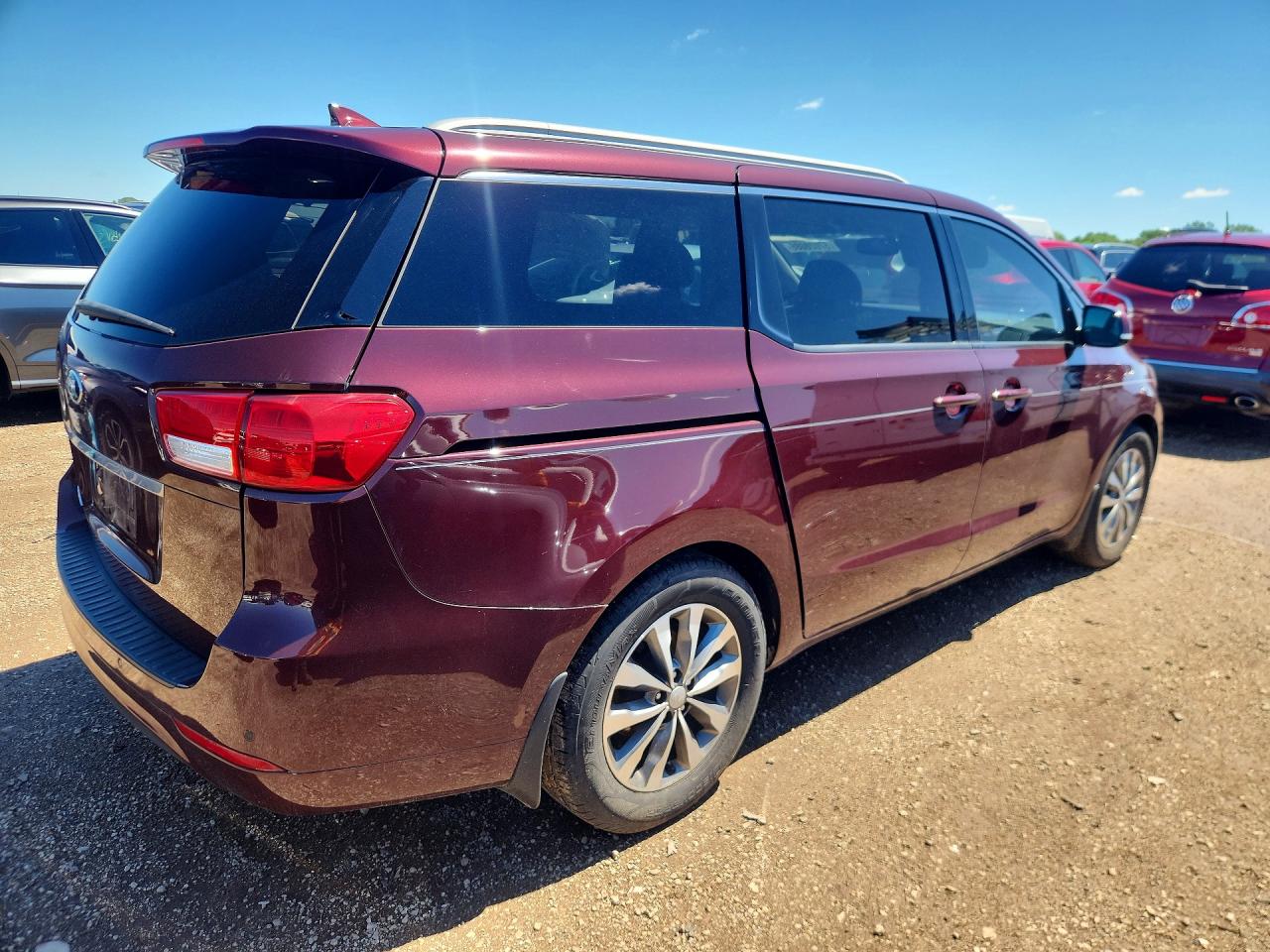 2016 Kia Sedona Sx Maroon vin: KNDMC5C14G6186725