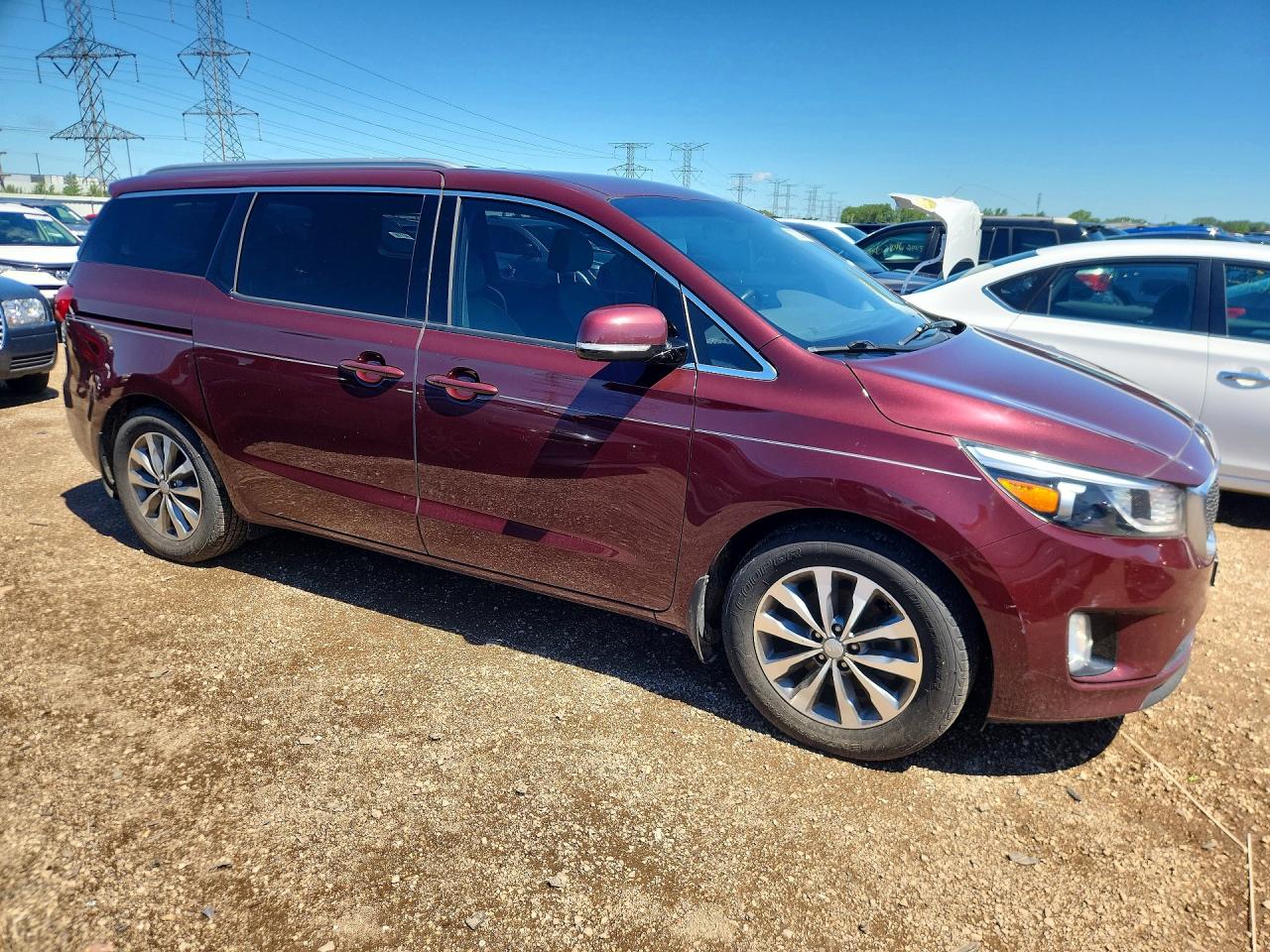2016 Kia Sedona Sx Maroon vin: KNDMC5C14G6186725