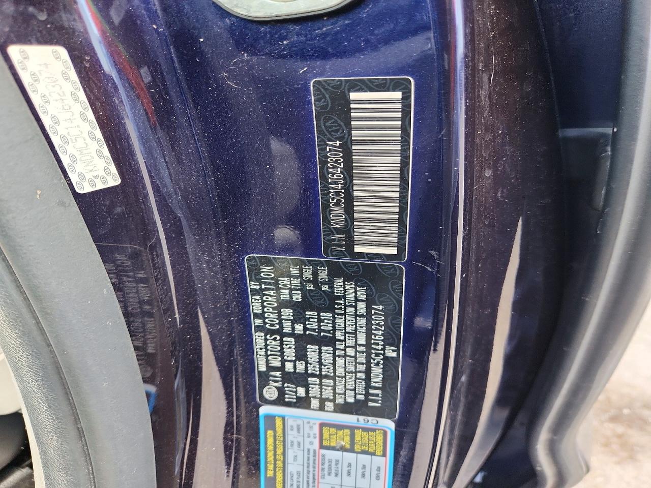 2018 Kia Sedona Sx Purple vin: KNDMC5C14J6423074