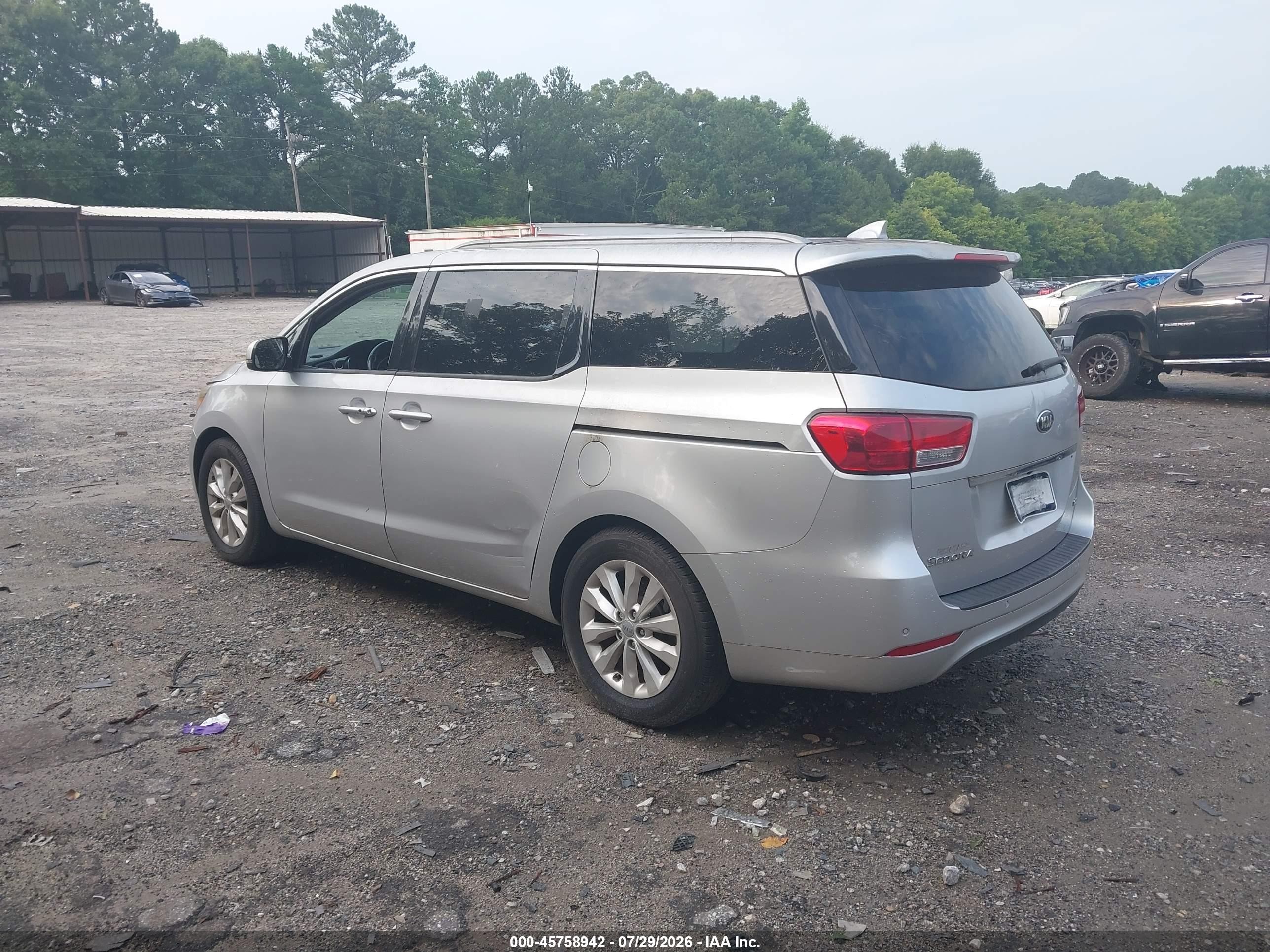 2015 Kia Sedona Ex Silver vin: KNDMC5C15F6021622