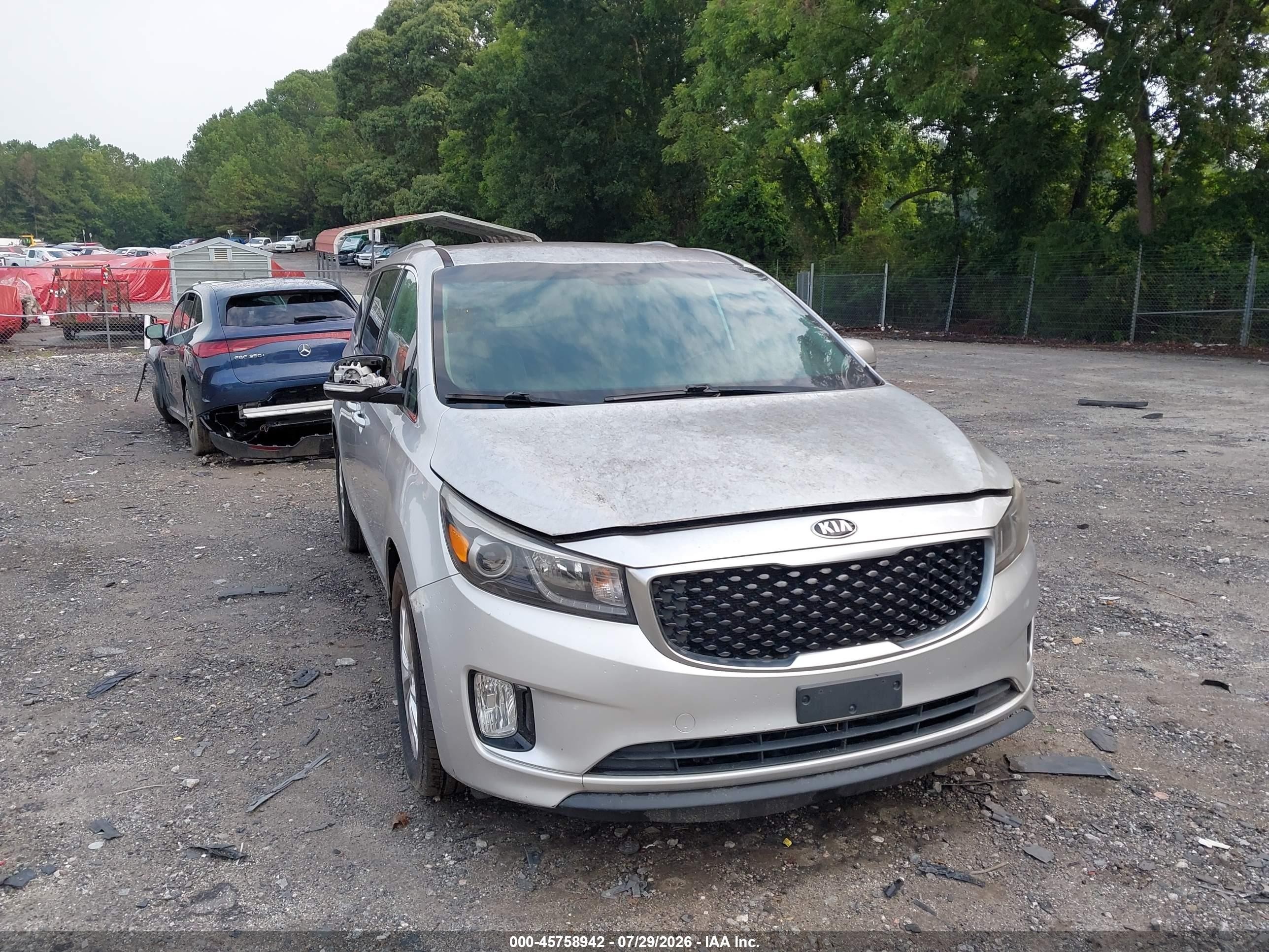 2015 Kia Sedona Ex Silver vin: KNDMC5C15F6021622