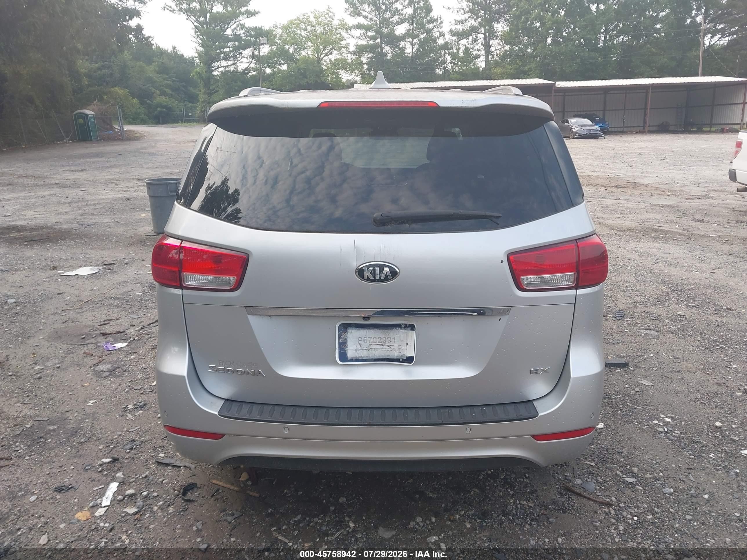 2015 Kia Sedona Ex Silver vin: KNDMC5C15F6021622