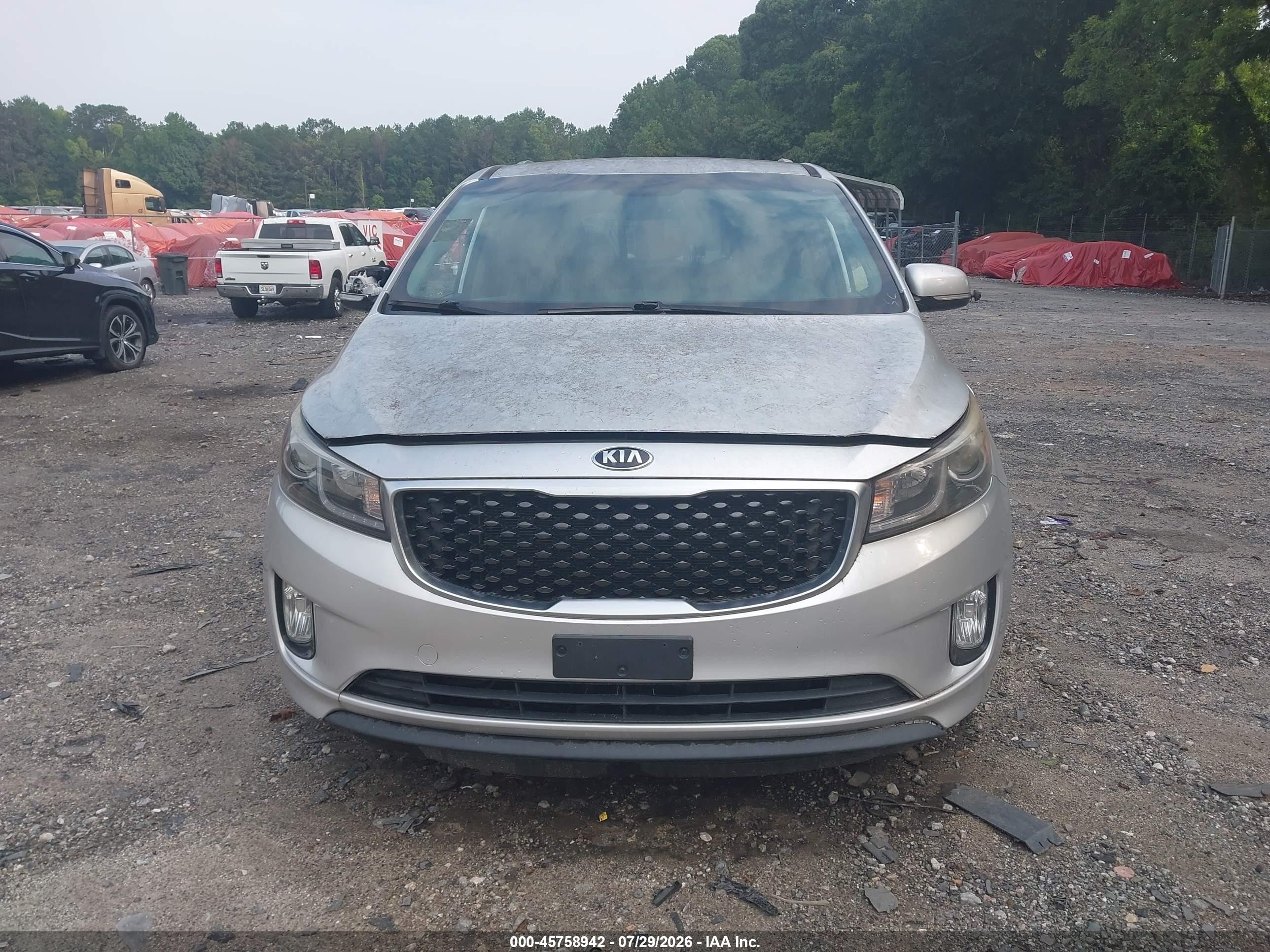 2015 Kia Sedona Ex Silver vin: KNDMC5C15F6021622