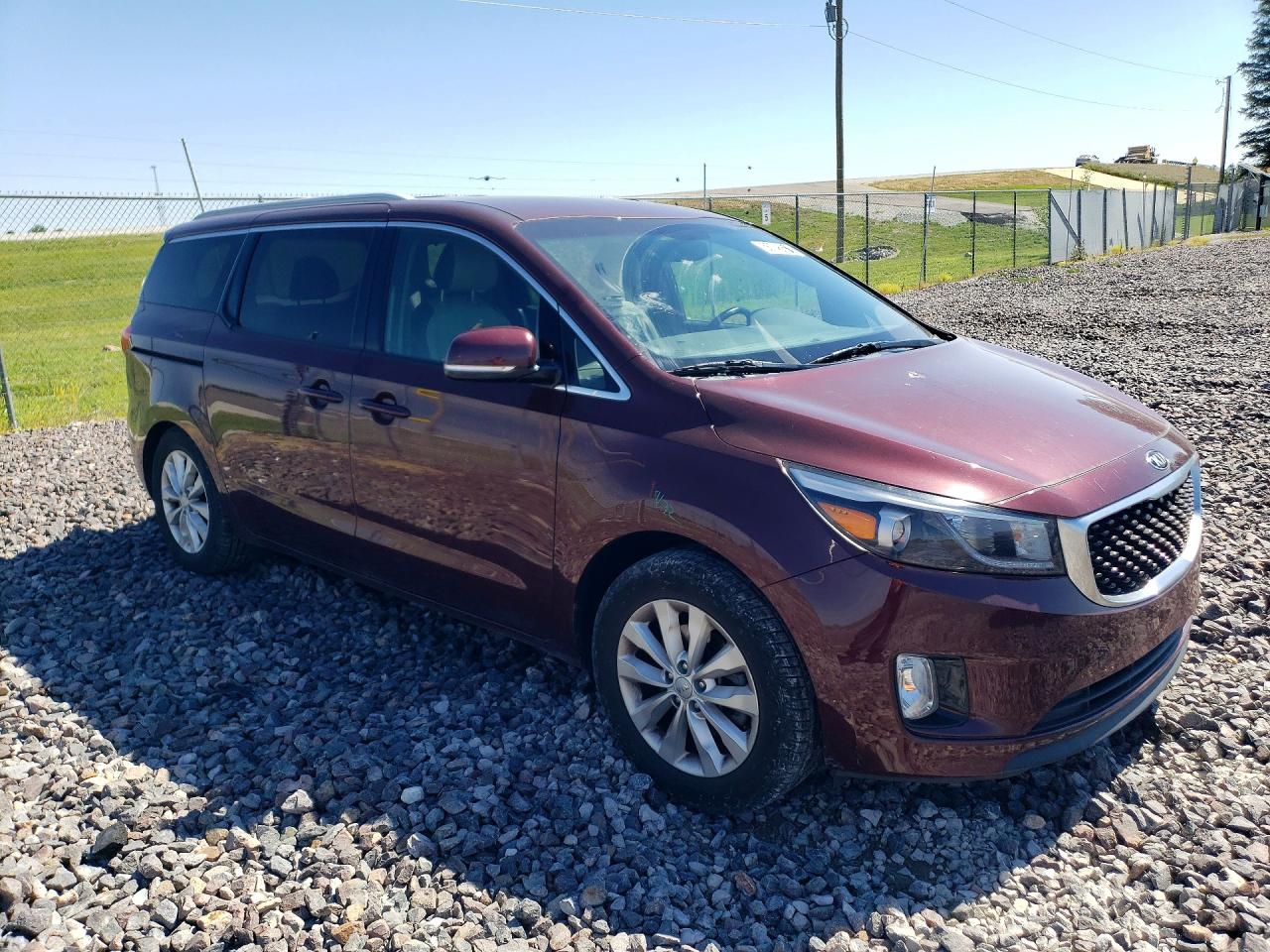 2015 Kia Sedona Ex Burgundy vin: KNDMC5C15F6045127