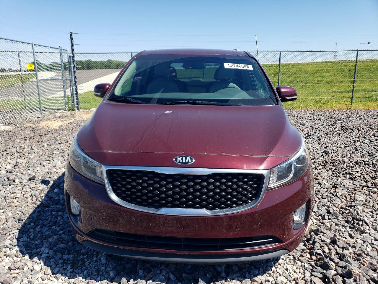 2015 Kia Sedona Ex Burgundy vin: KNDMC5C15F6045127