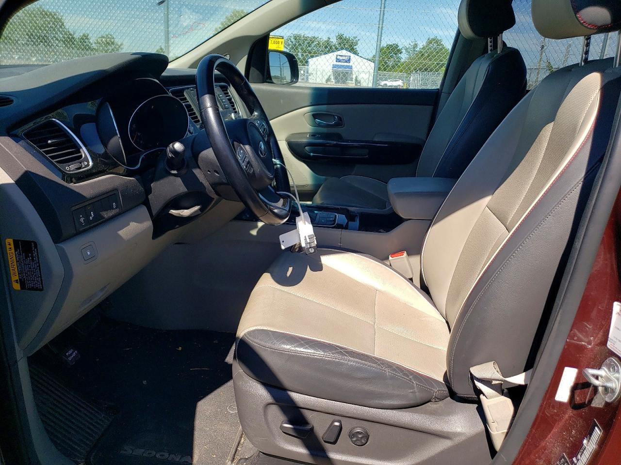 2015 Kia Sedona Ex Burgundy vin: KNDMC5C15F6045127
