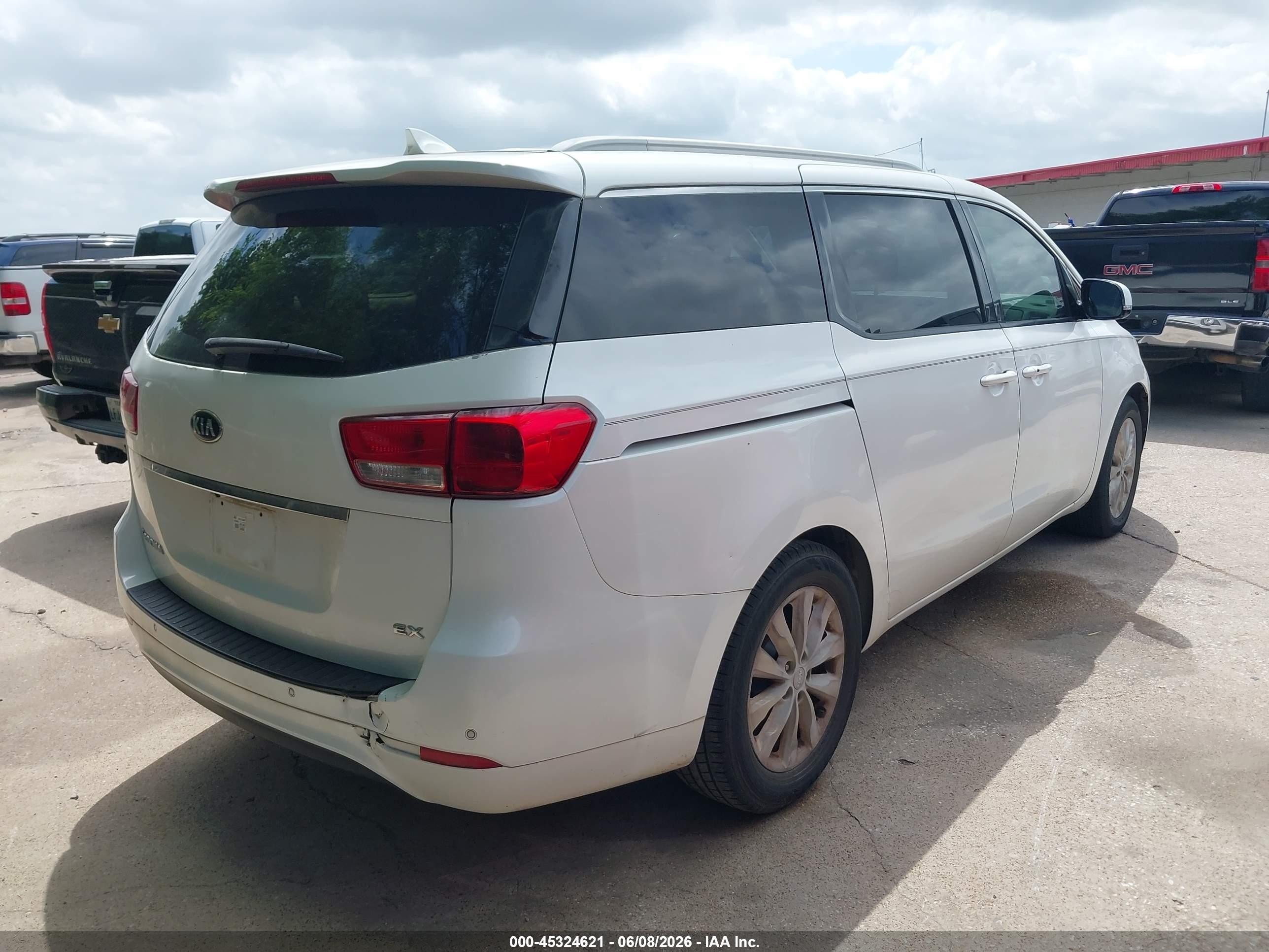 2015 Kia Sedona Ex White vin: KNDMC5C15F6048853