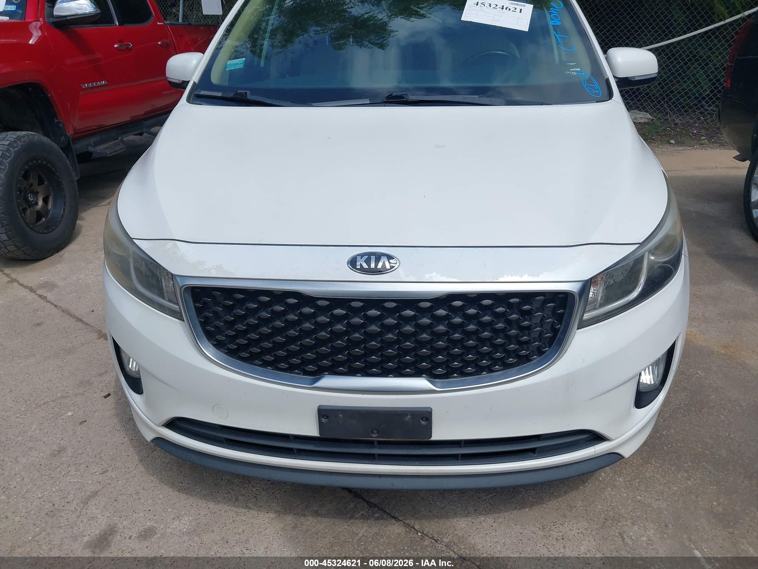 2015 Kia Sedona Ex White vin: KNDMC5C15F6048853